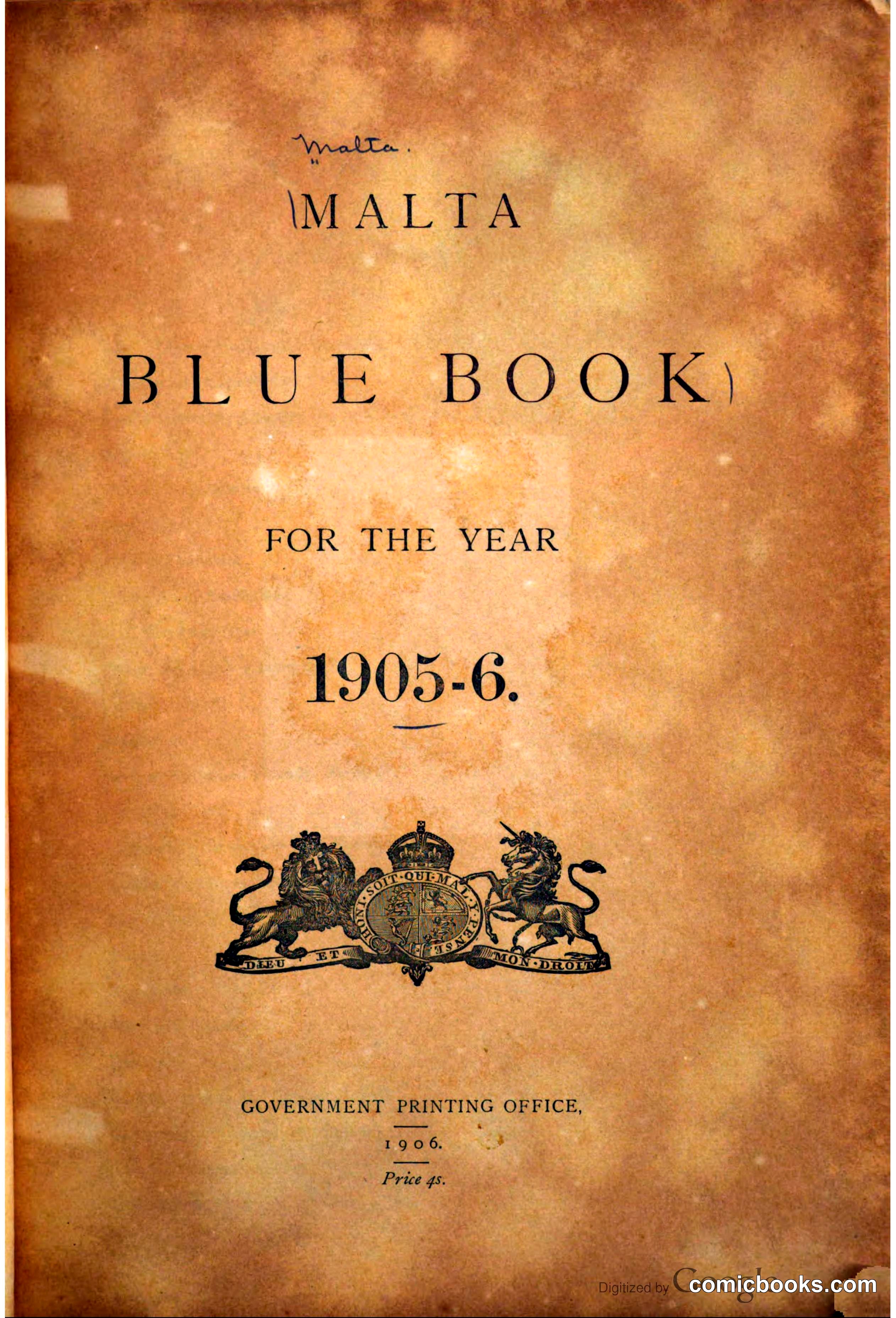 Malta Blue Book
