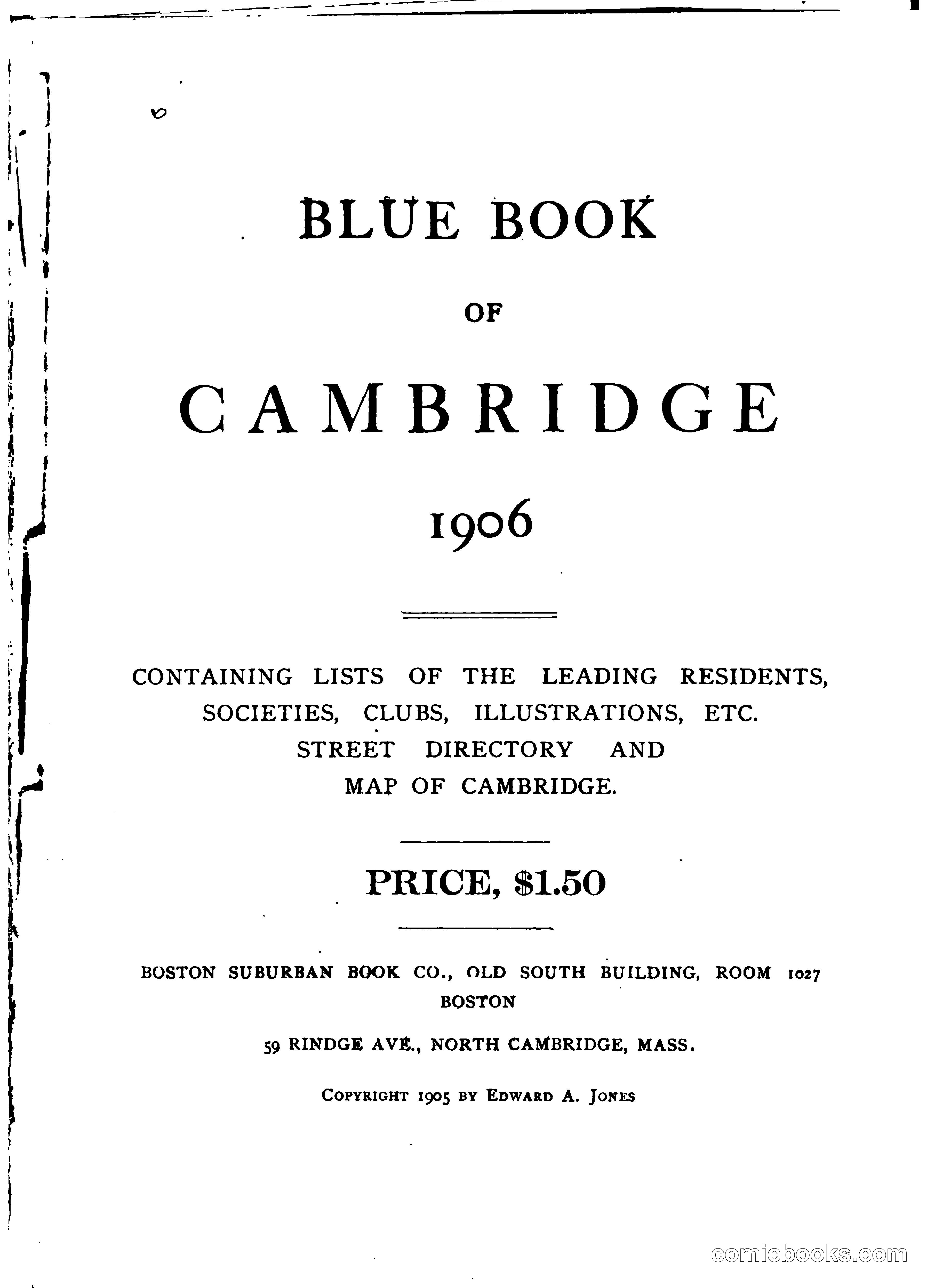 Blue Book of Cambridge