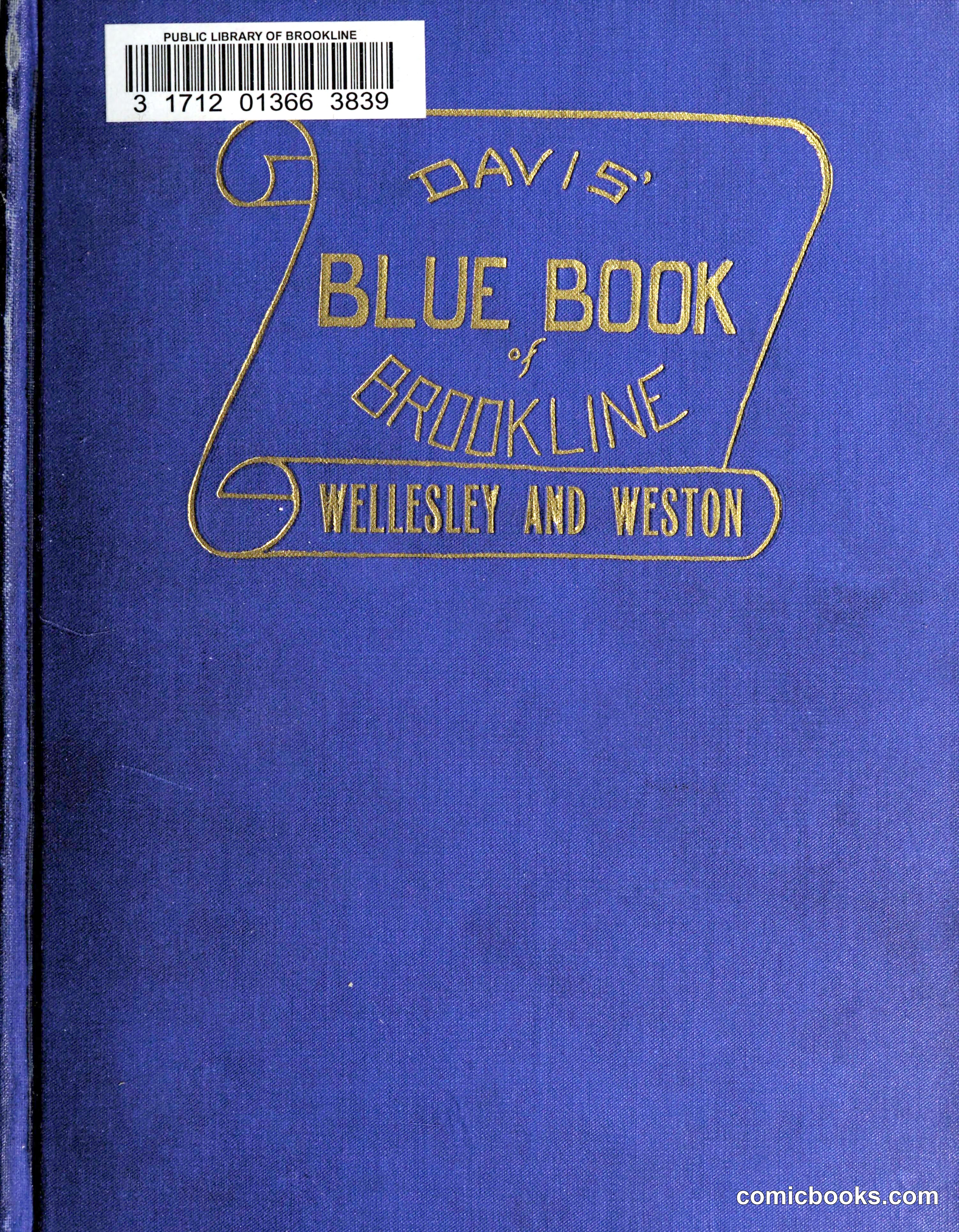 Davis' Blue Book of Brookline: Wellesley and Weston