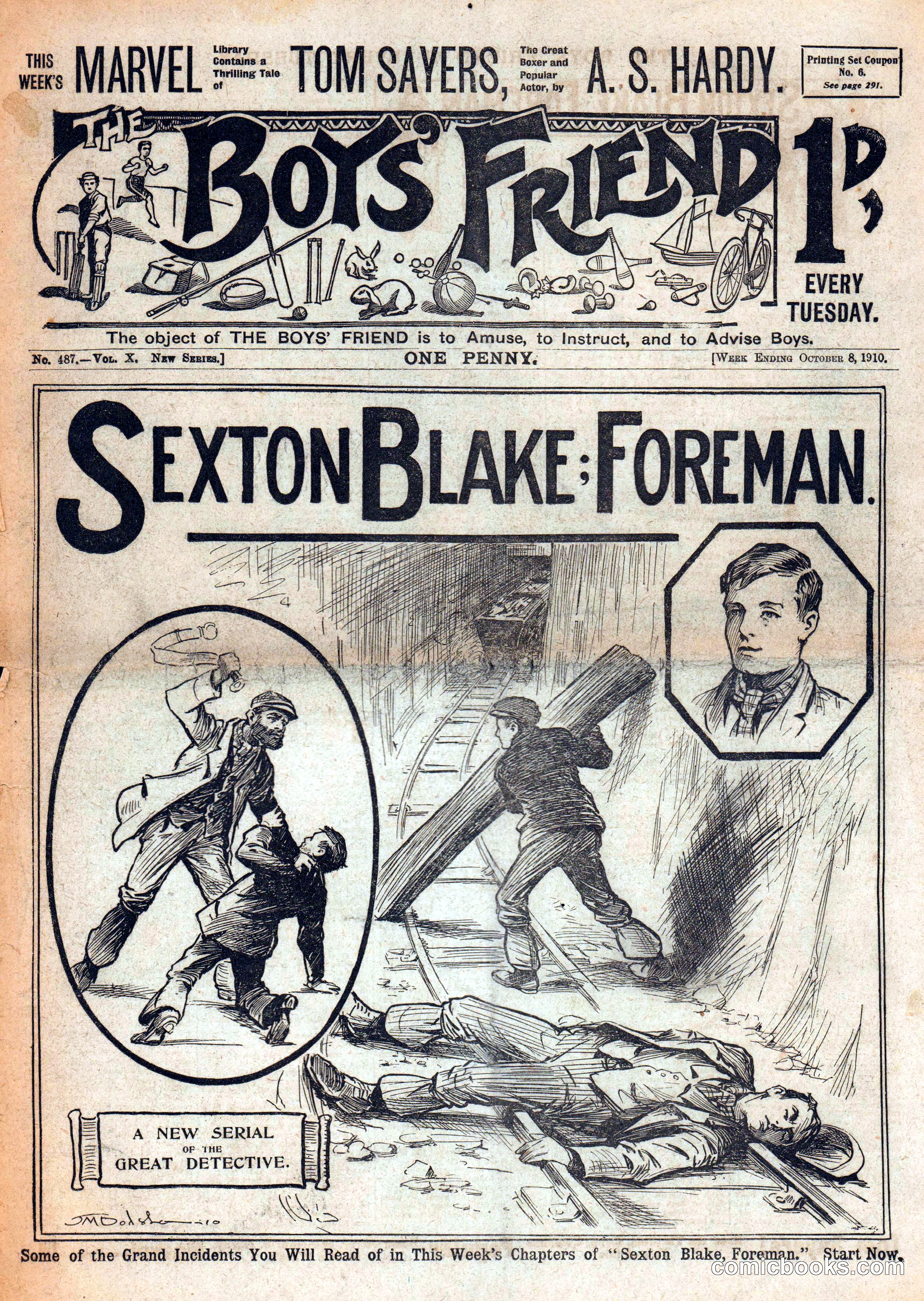 The Boys' Friend #487: Sexton Blake, Foreman