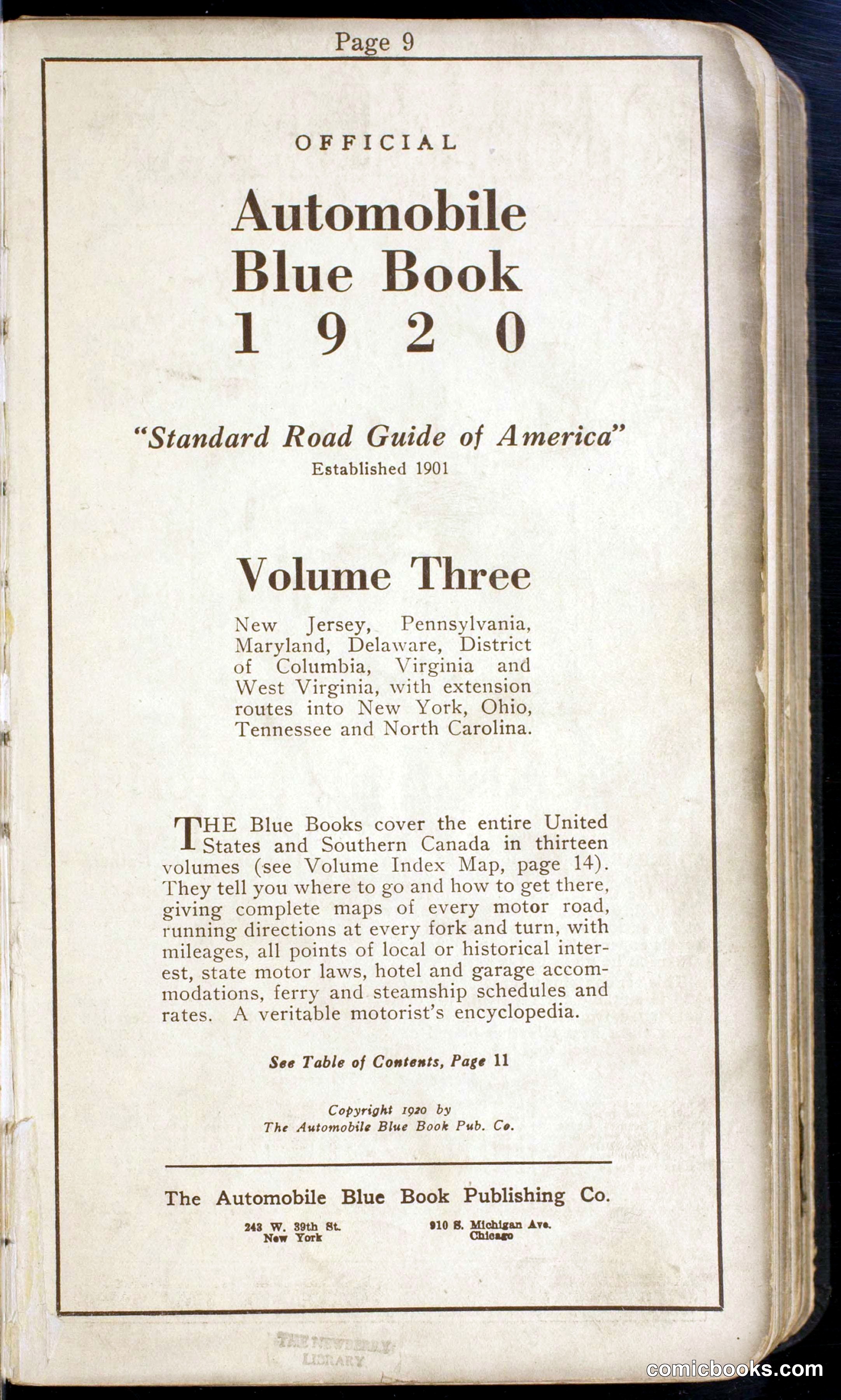 Official Automobile Blue Book, Volume 3