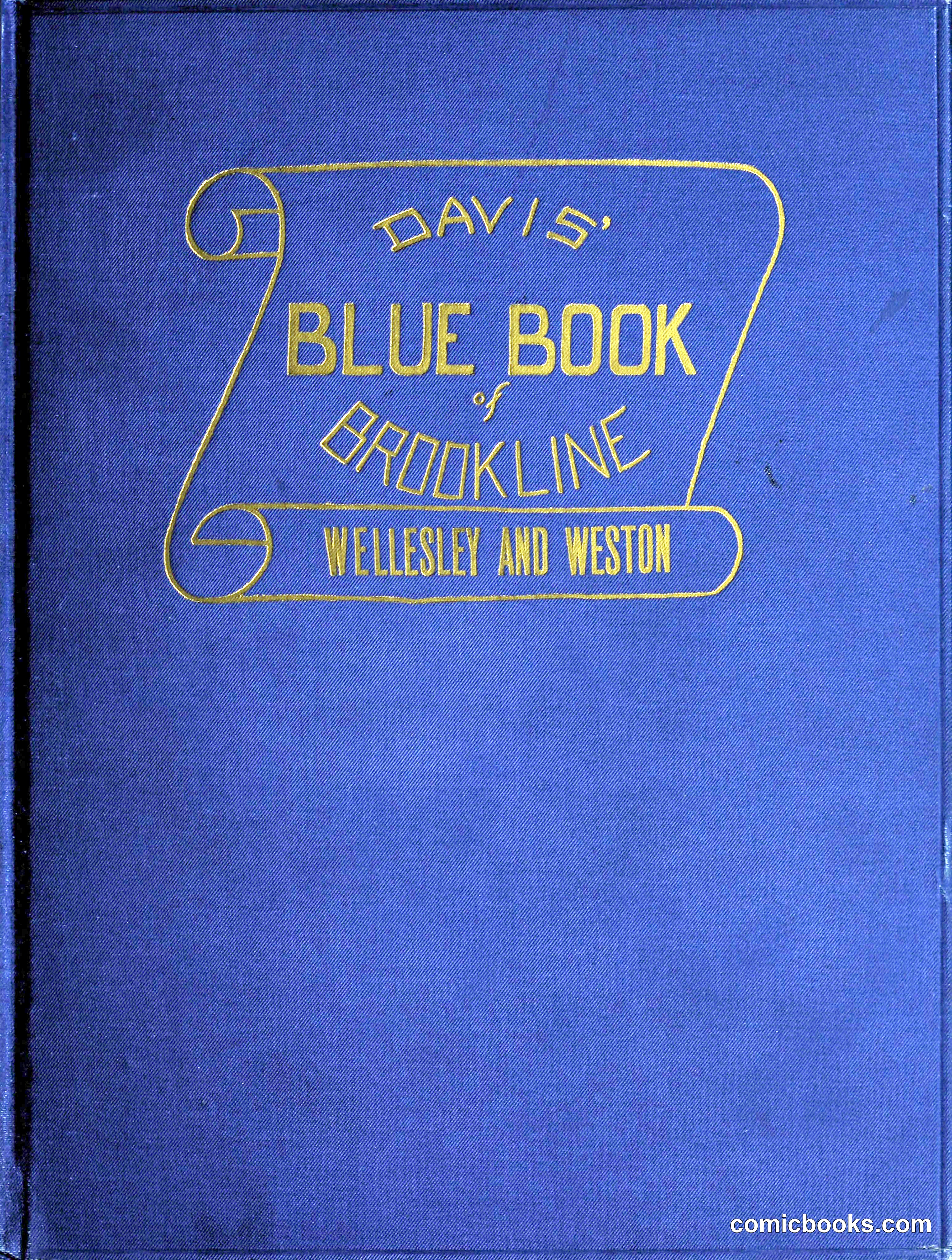 Davis' Blue Book of Brookline, Wellesley and Weston