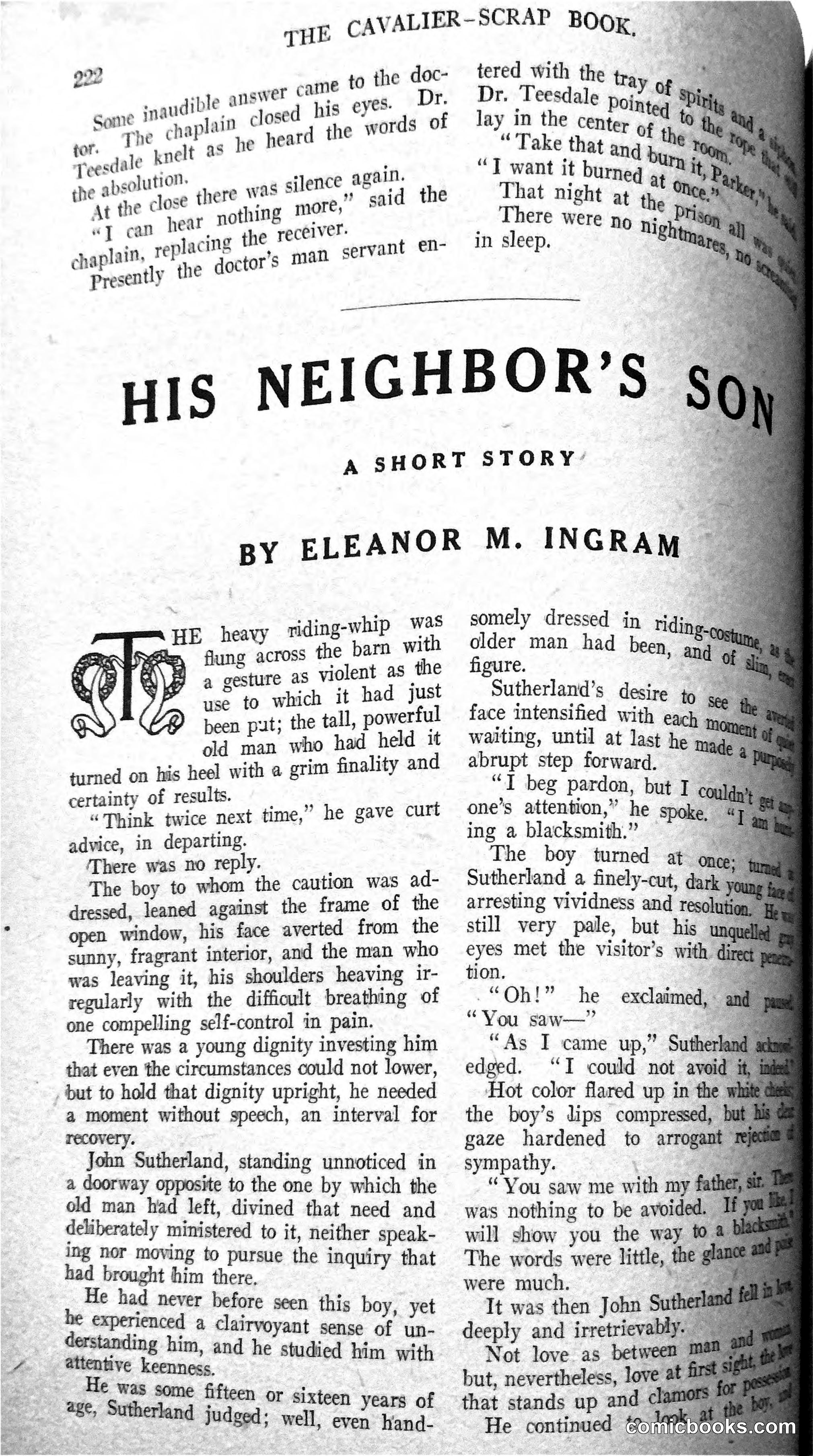 The Cavalier: His Neighbor's Son