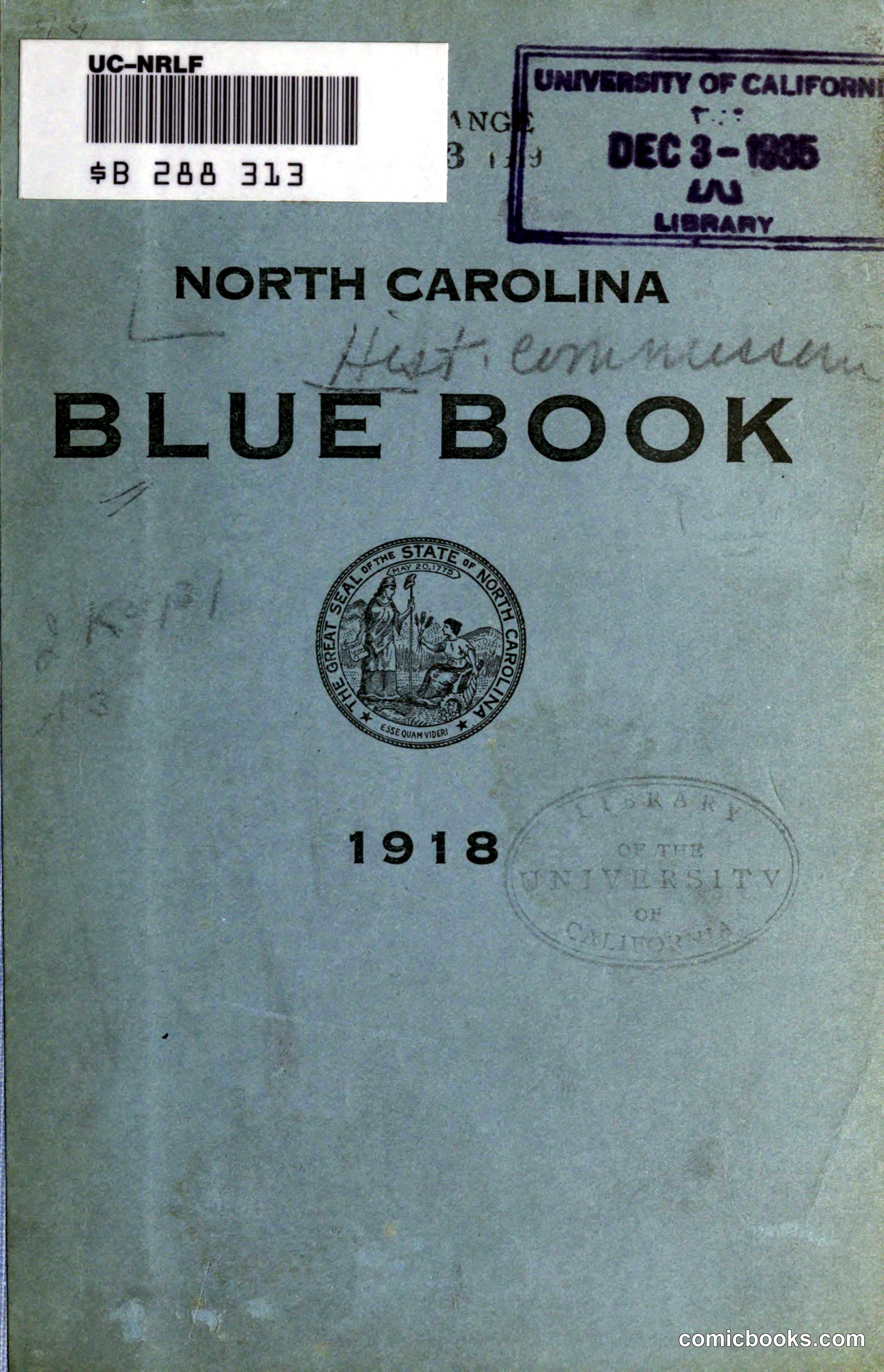 North Carolina Blue Book