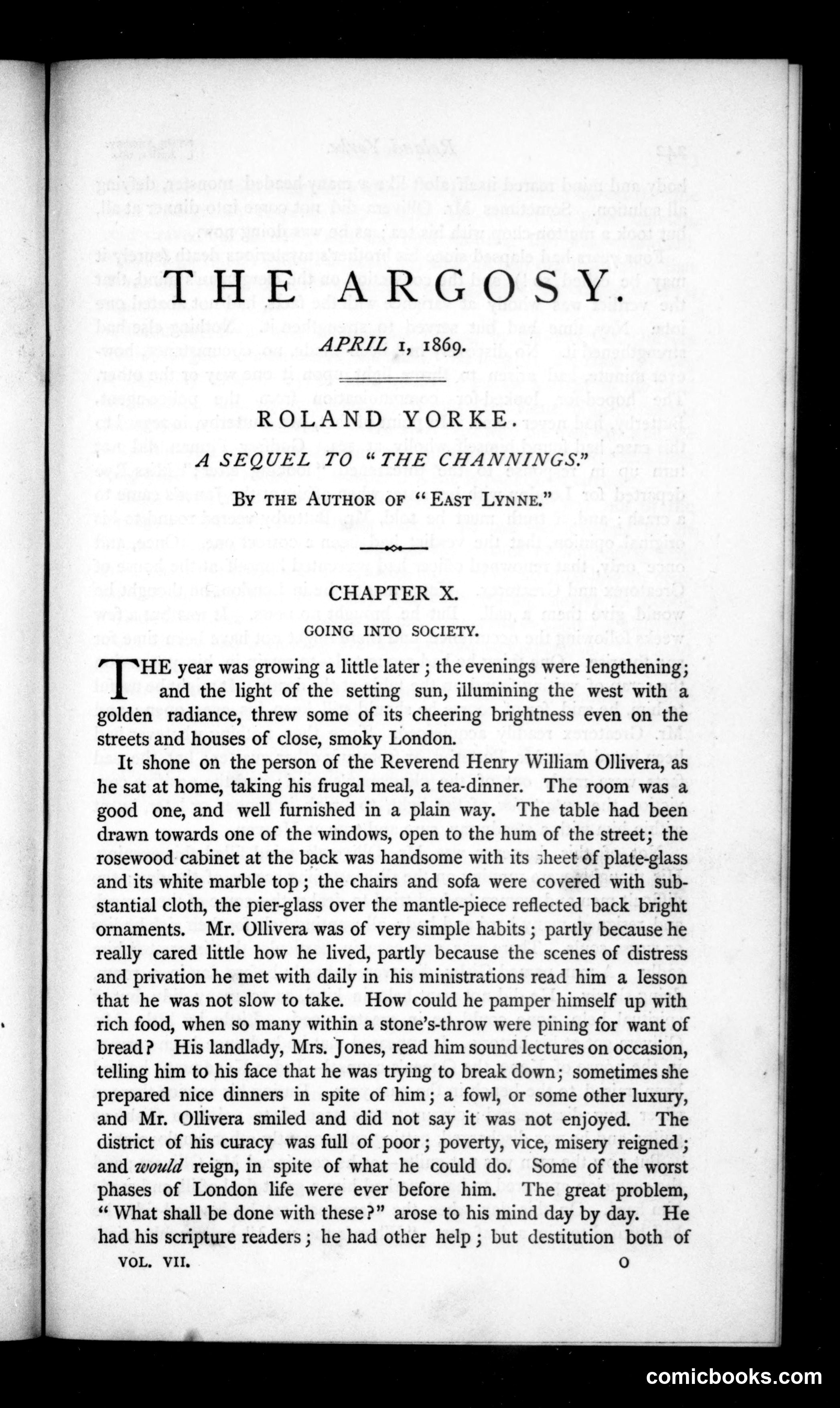 The Argosy, Vol. VII
