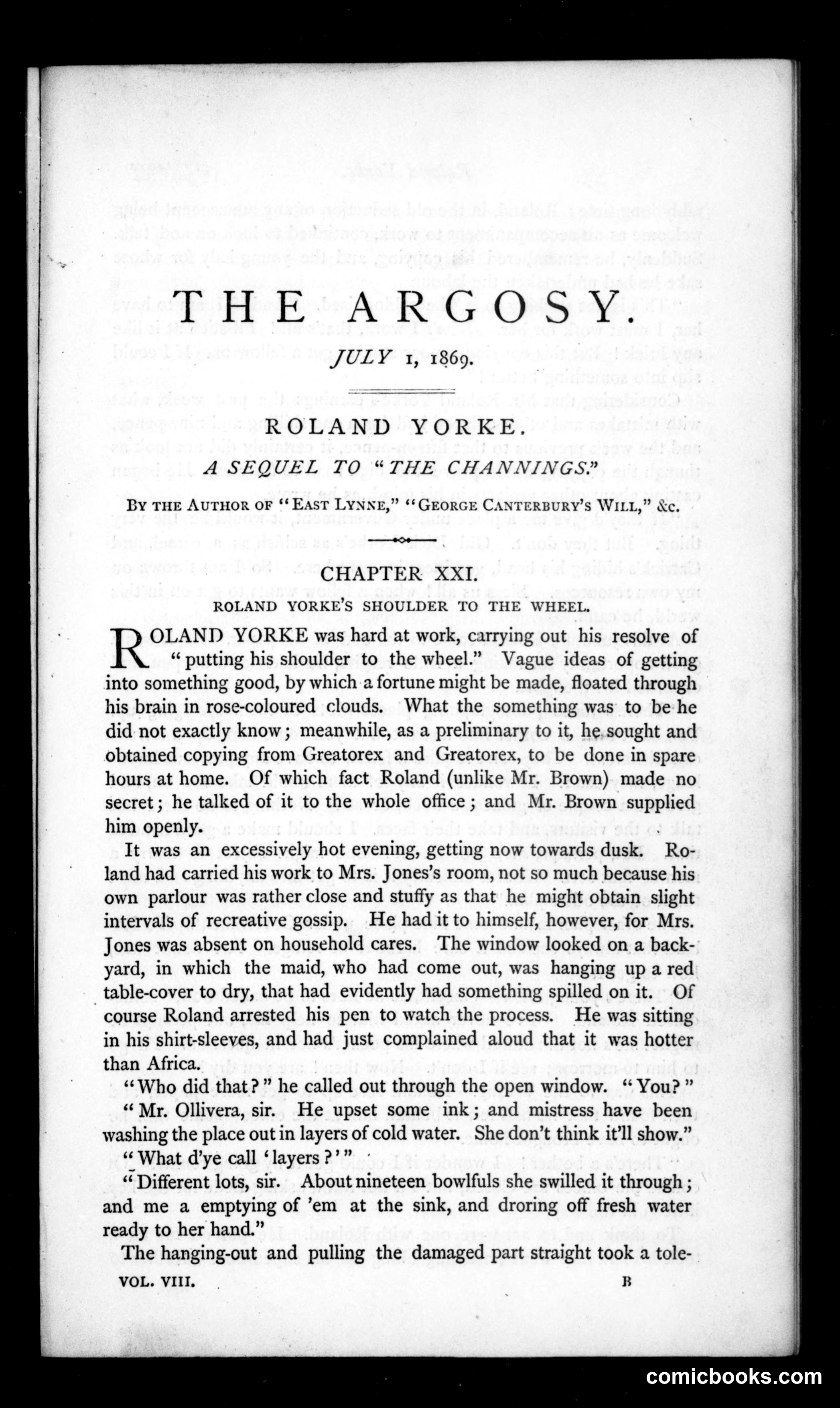 The Argosy, Vol. VIII