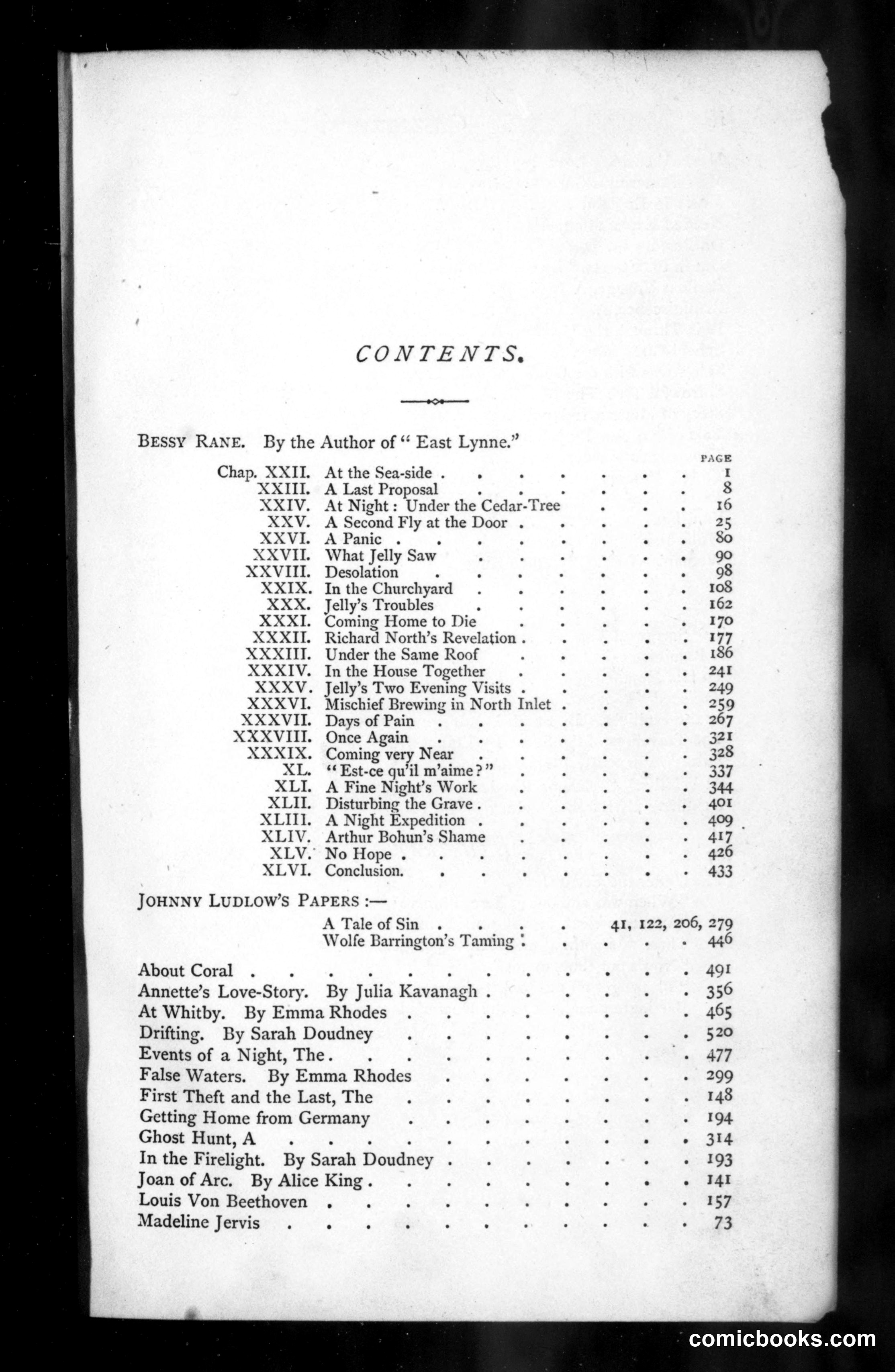 The Argosy, Vol. 10 (1870): Table of Contents