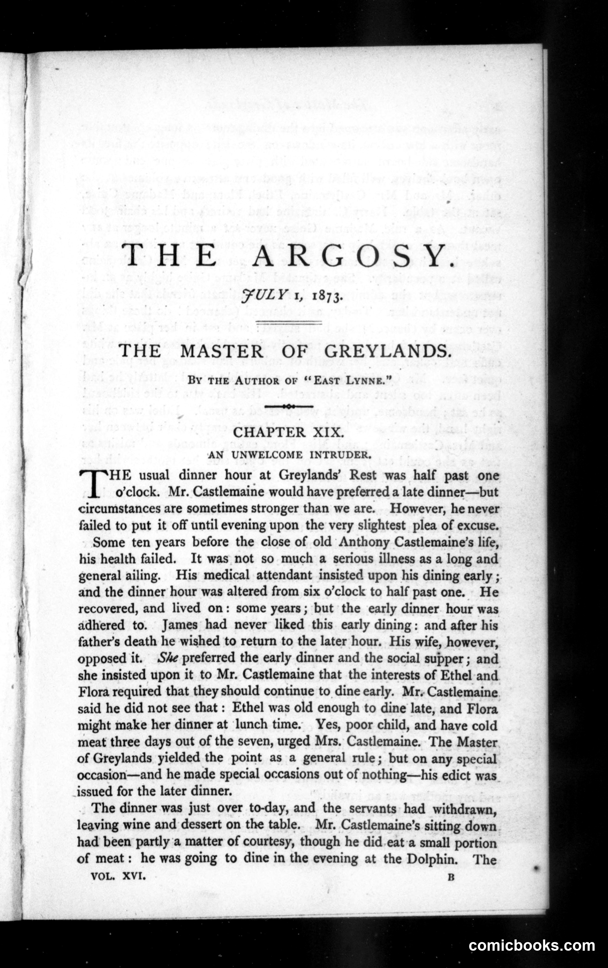 The Argosy, Vol. XVI