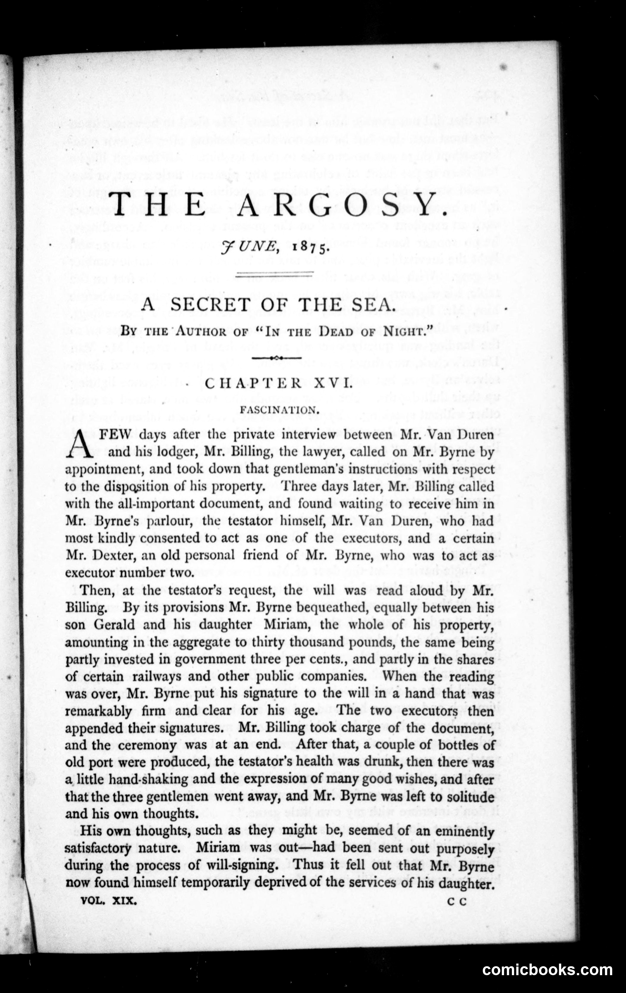 The Argosy, Vol. XIX