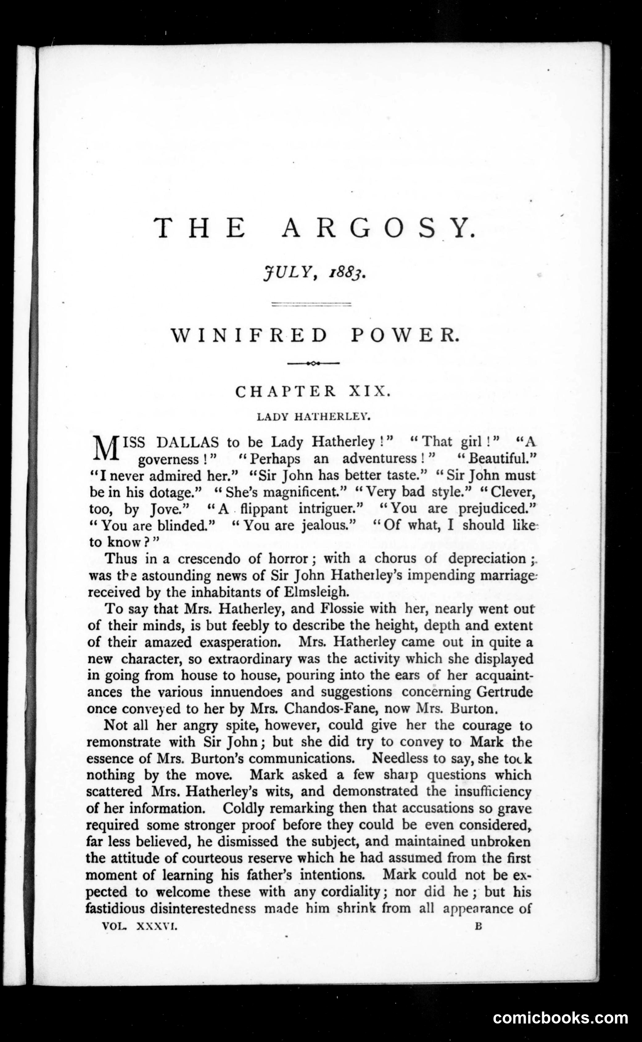 The Argosy, Vol. 36