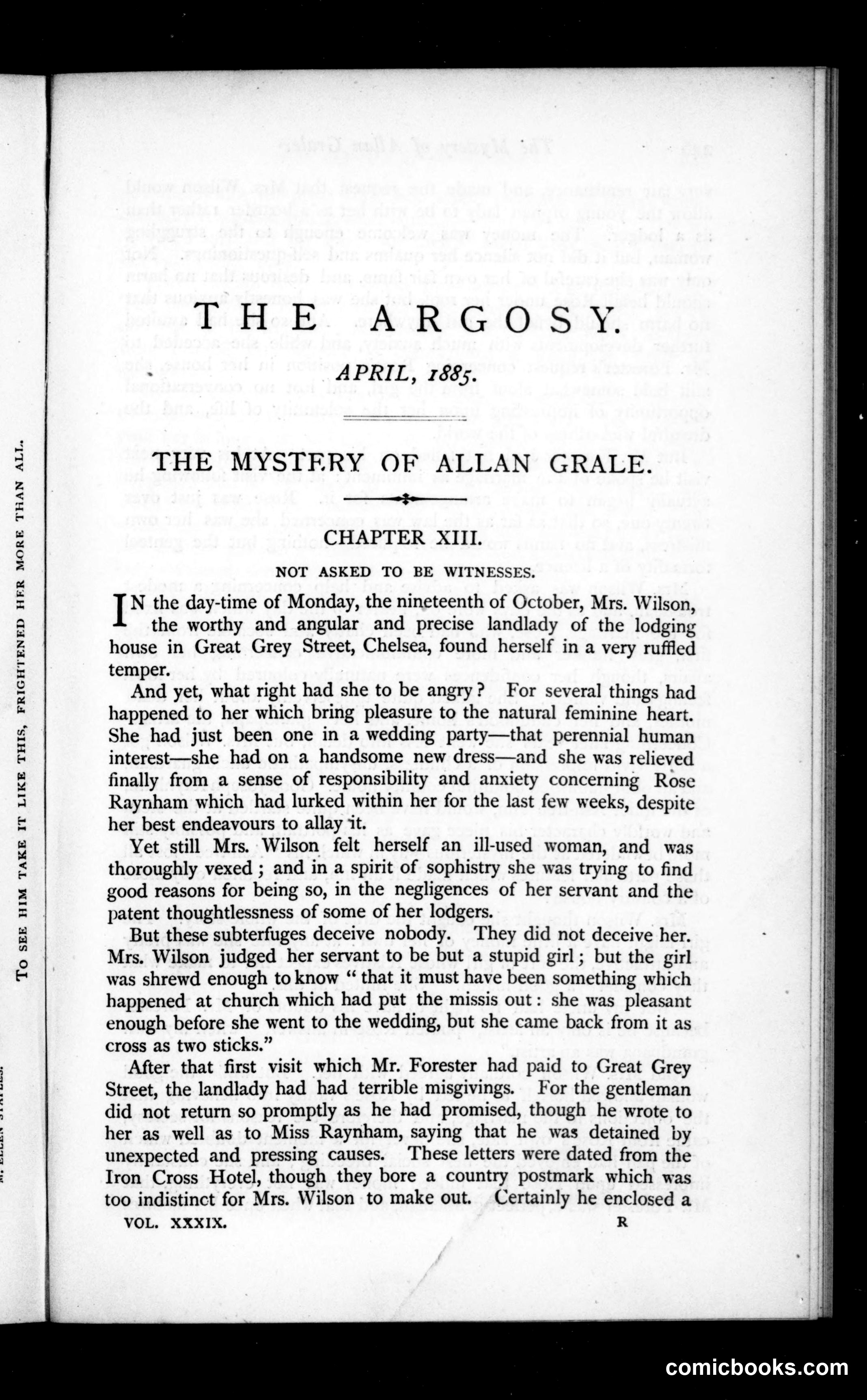 The Argosy, Vol. 39