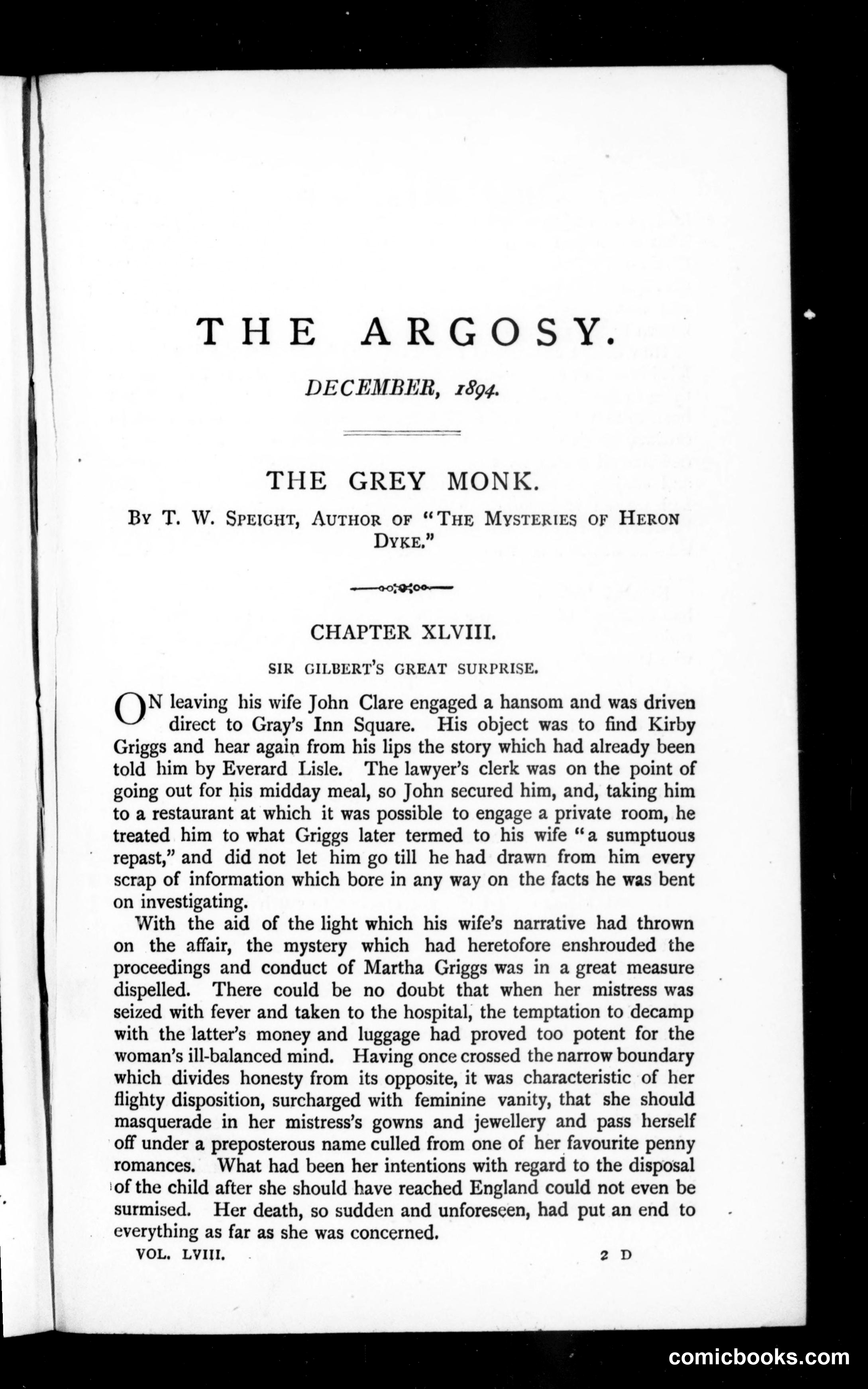 The Argosy, Vol. 58
