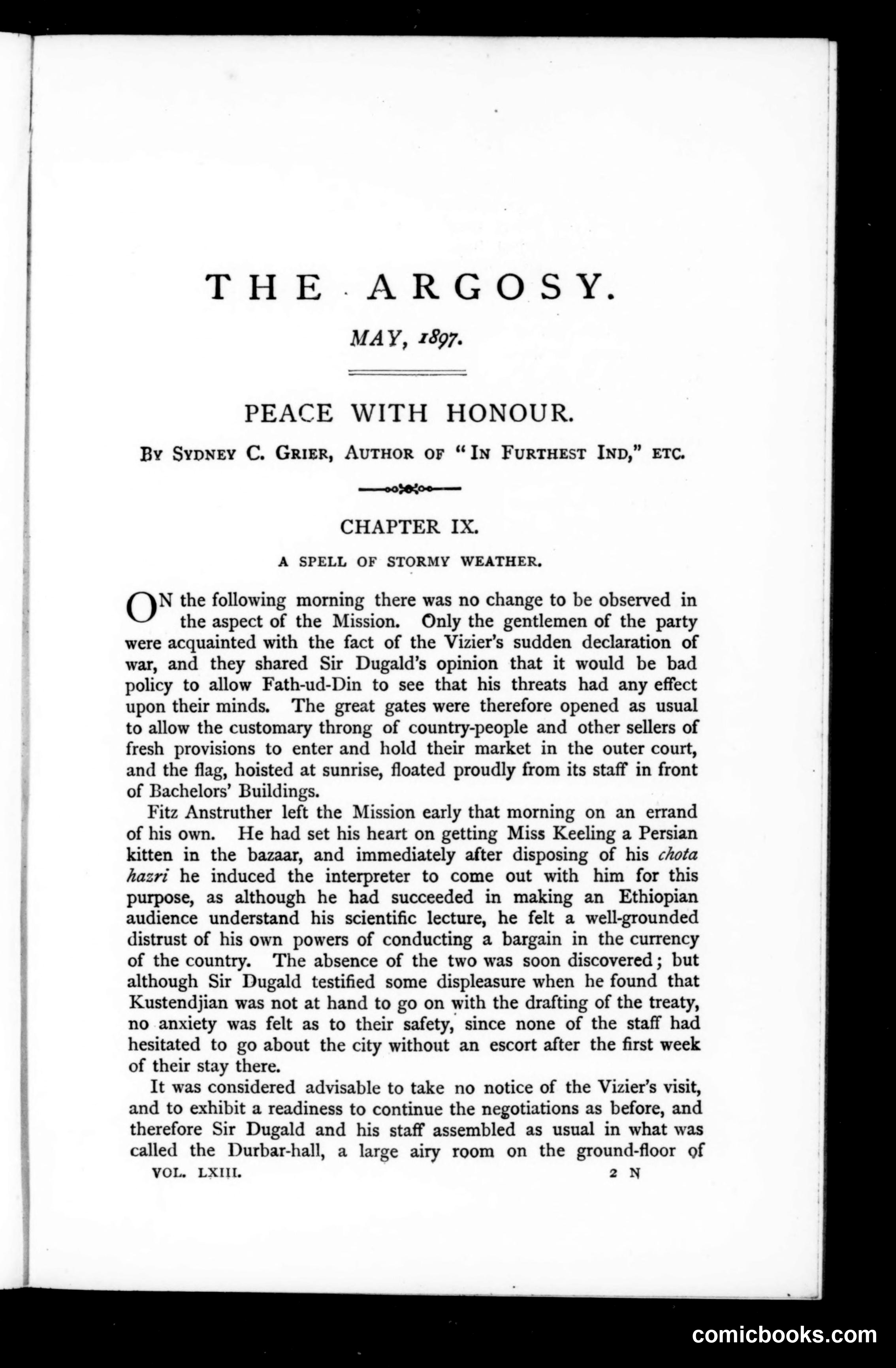 The Argosy, Vol. 63