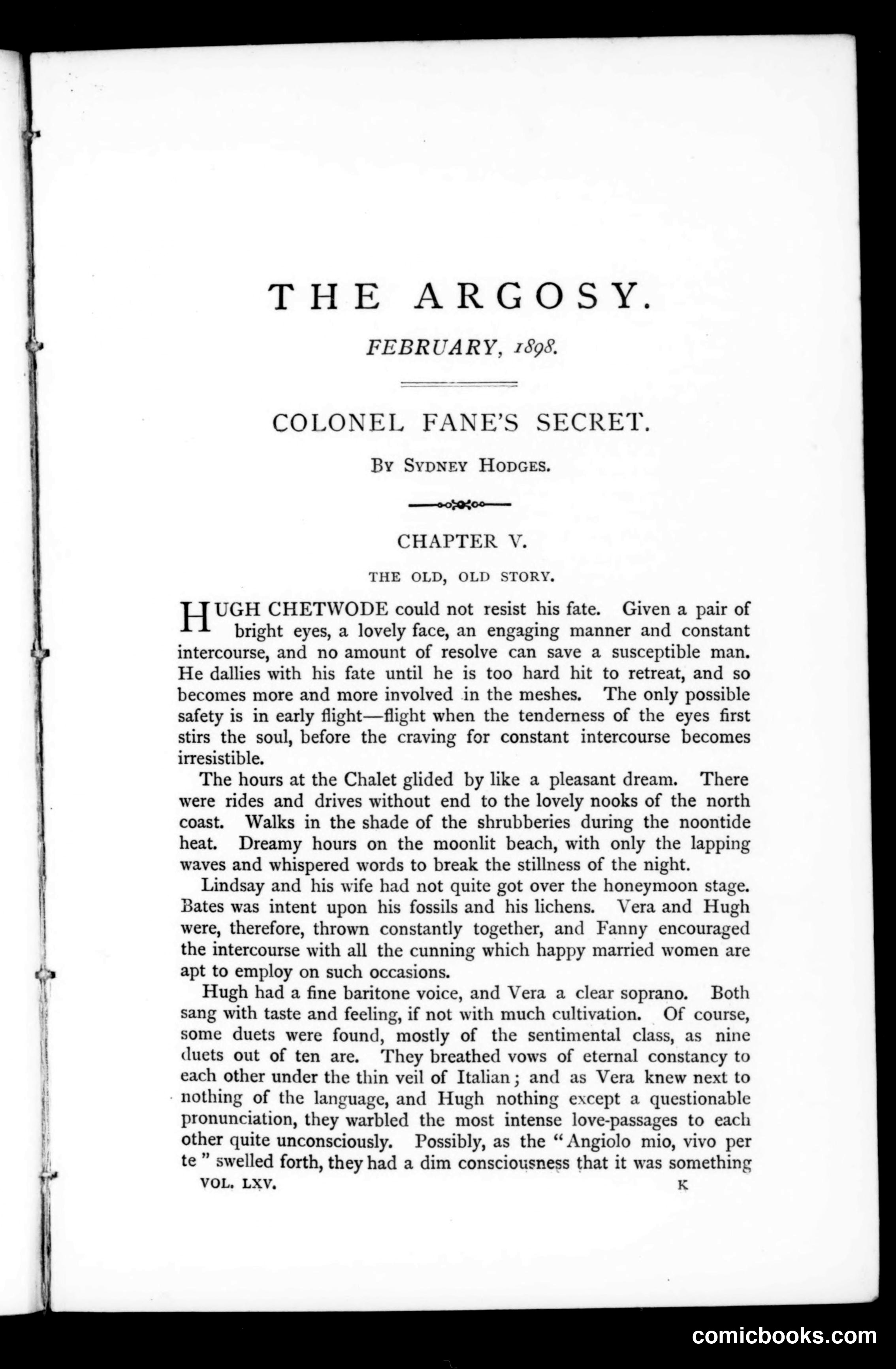 The Argosy, Vol. 65