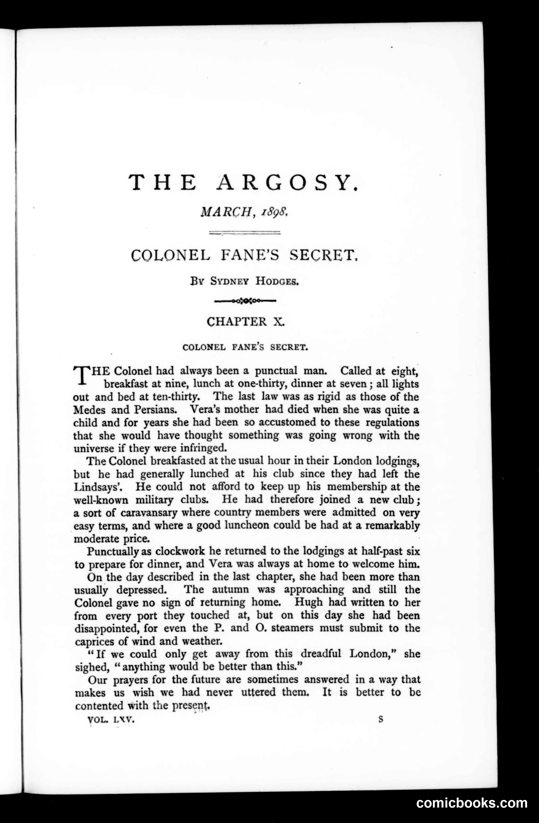 The Argosy, Vol. 65