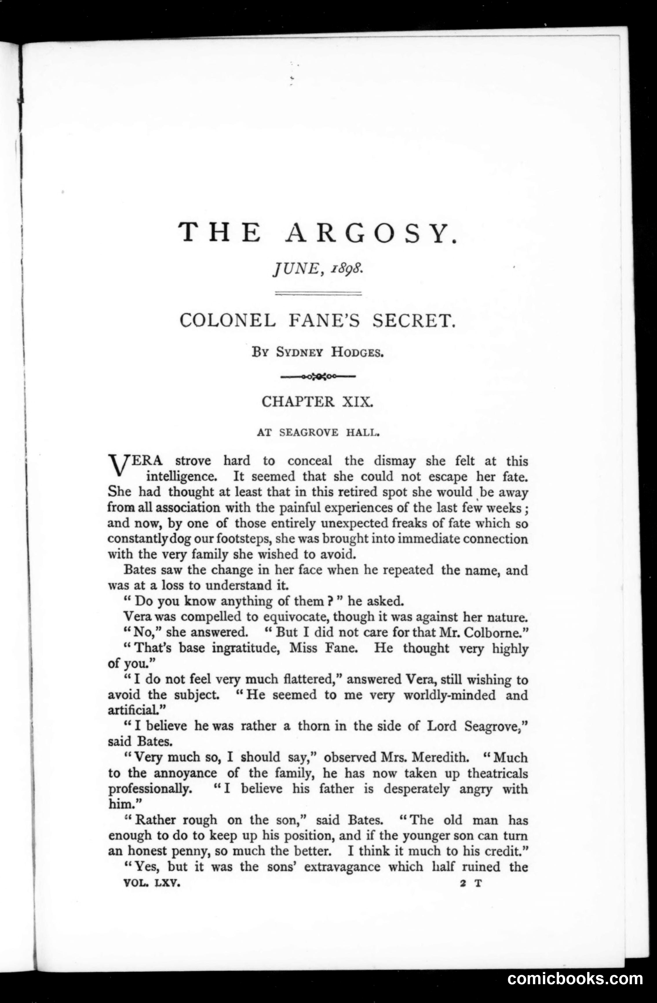 The Argosy, Vol. 65