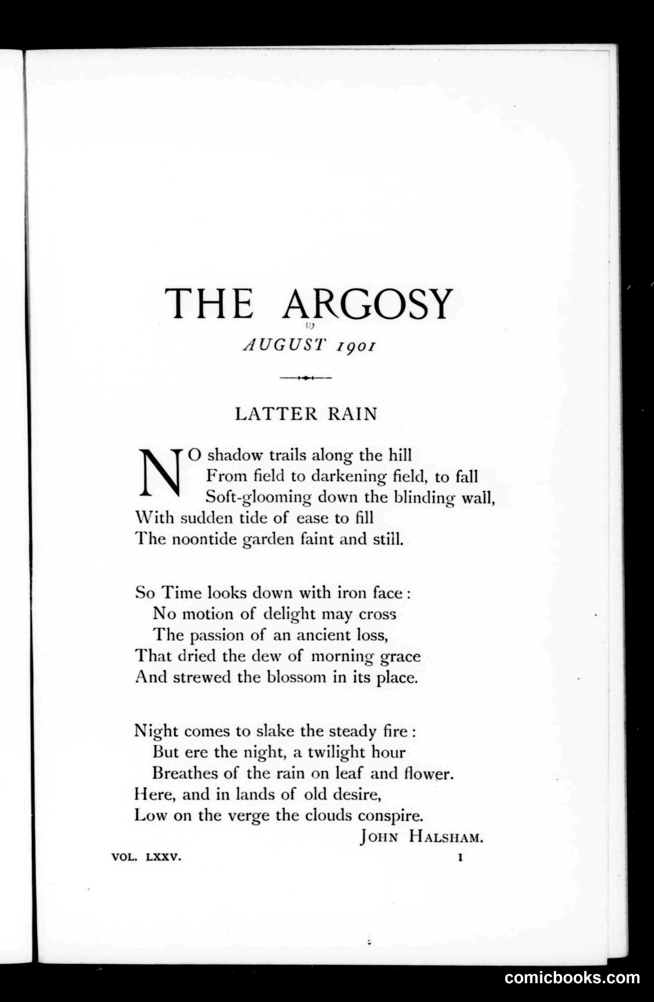 The Argosy, Vol. LXXV