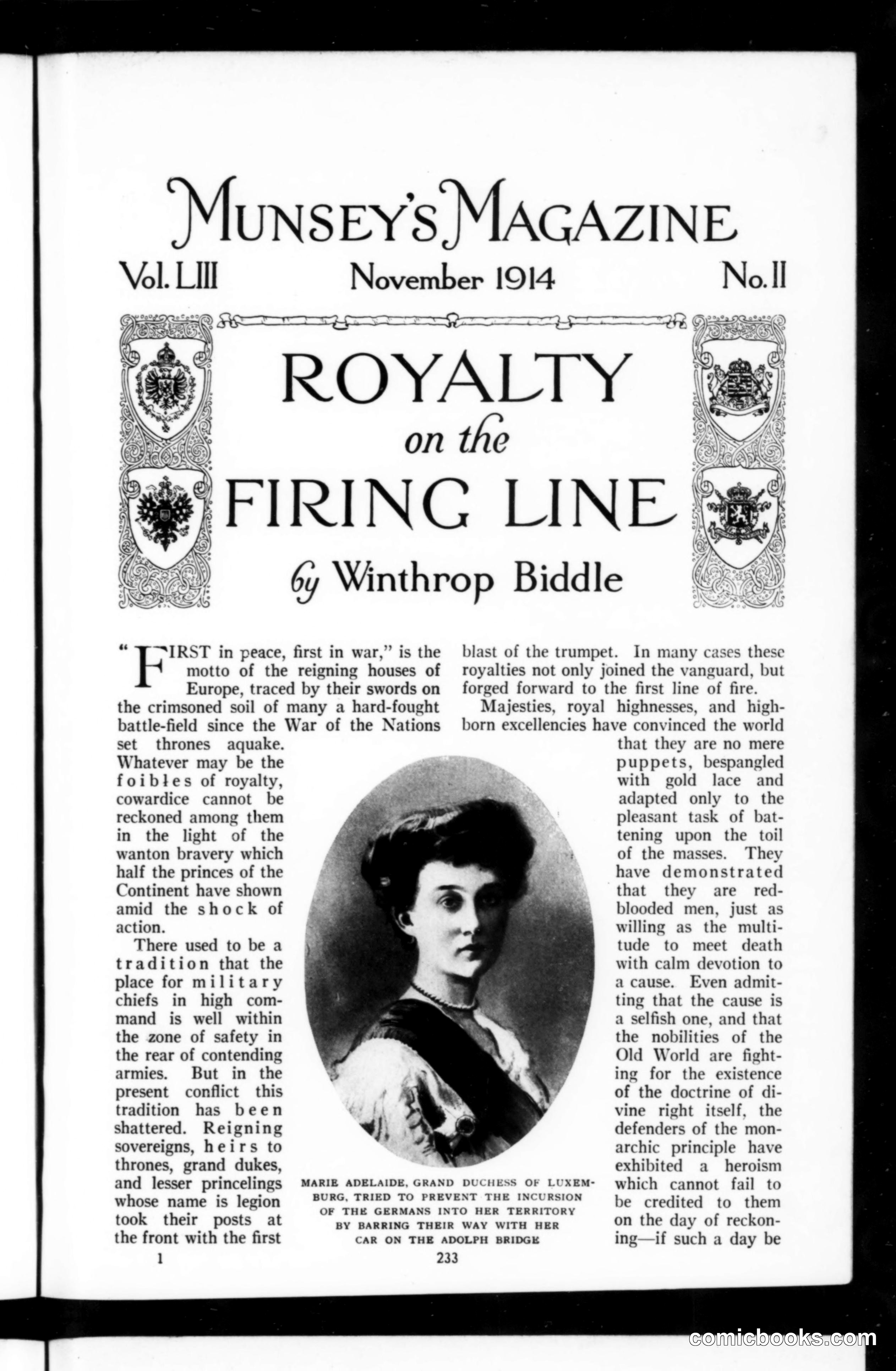 Munsey's Magazine, November 1914