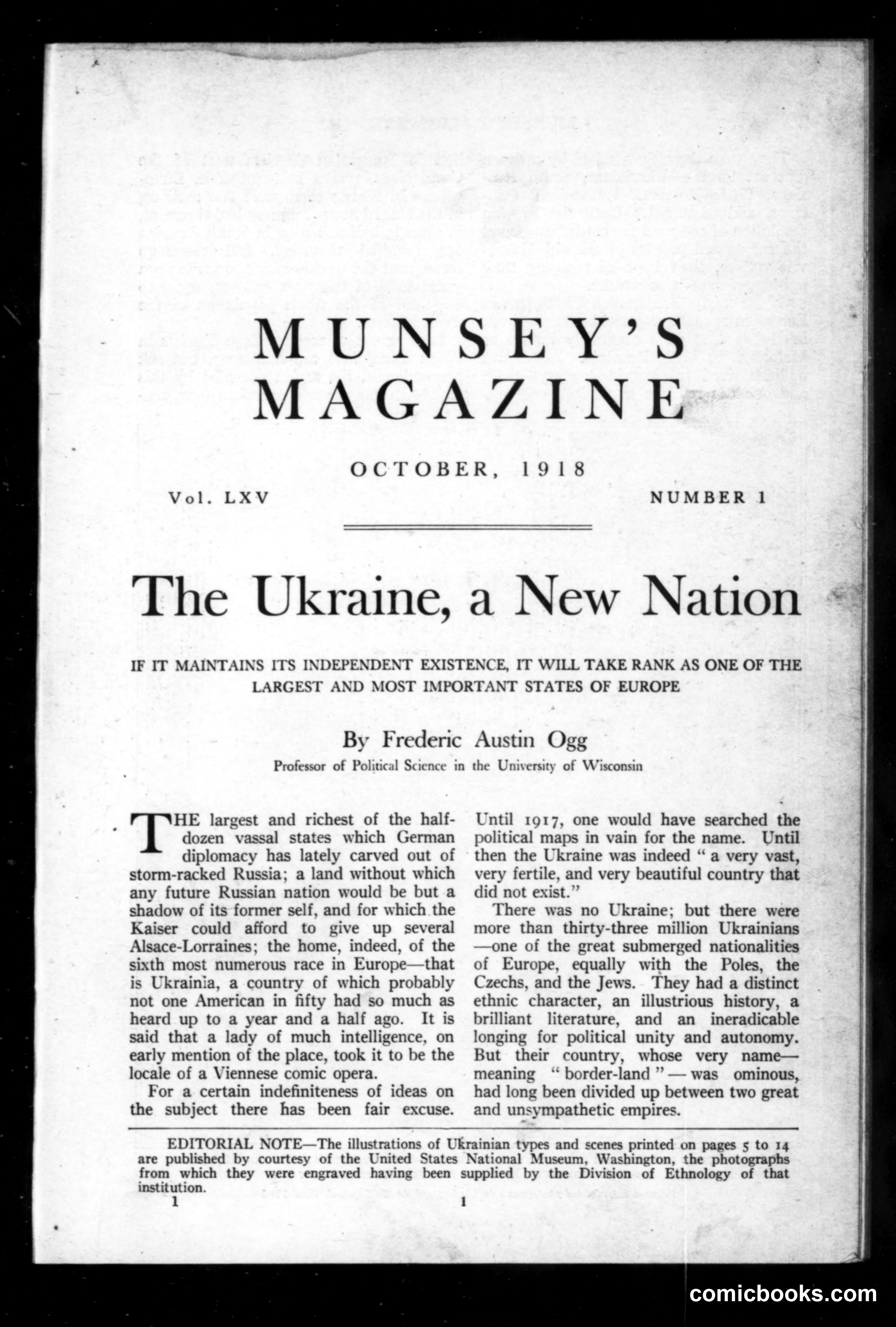Munsey's Magazine, October 1918