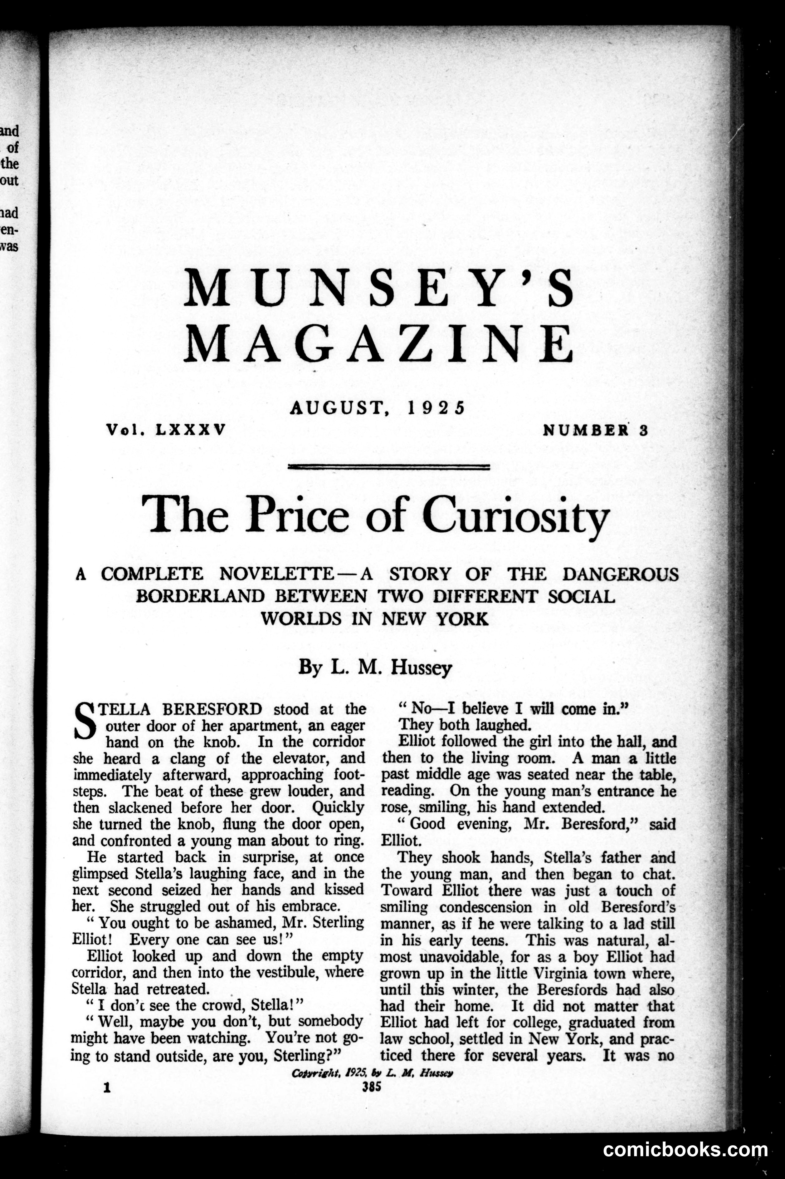 Munsey's Magazine, August 1925