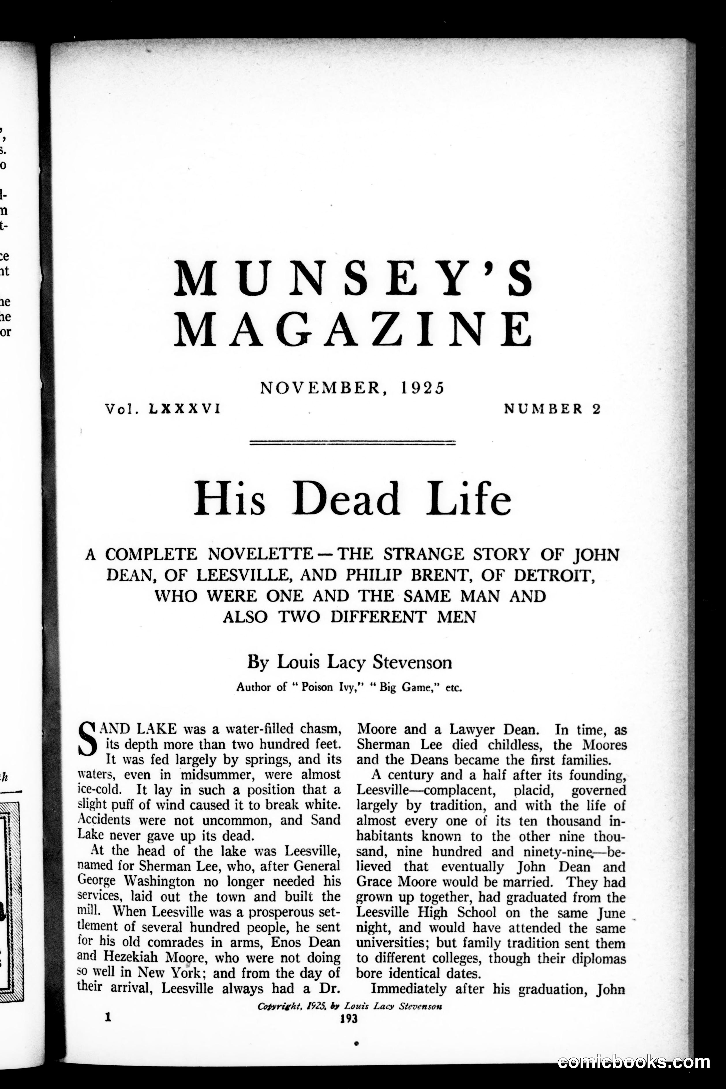 Munsey's Magazine, November 1925