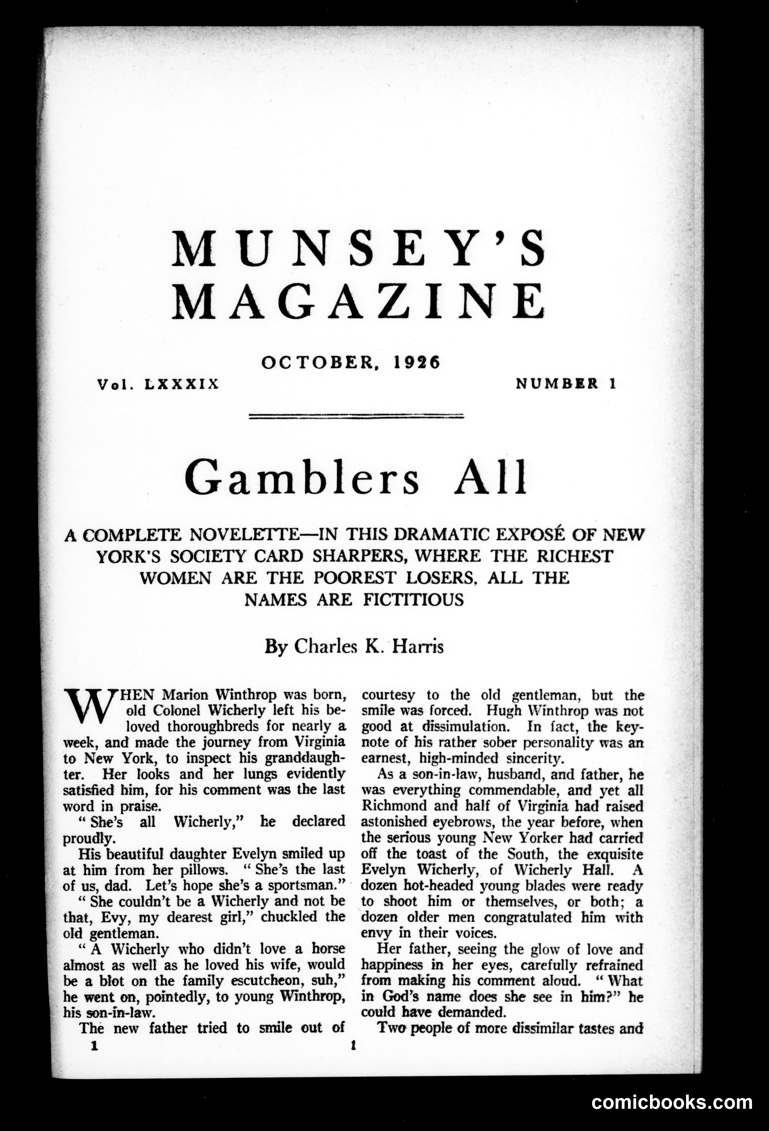 Munsey's Magazine, October 1926