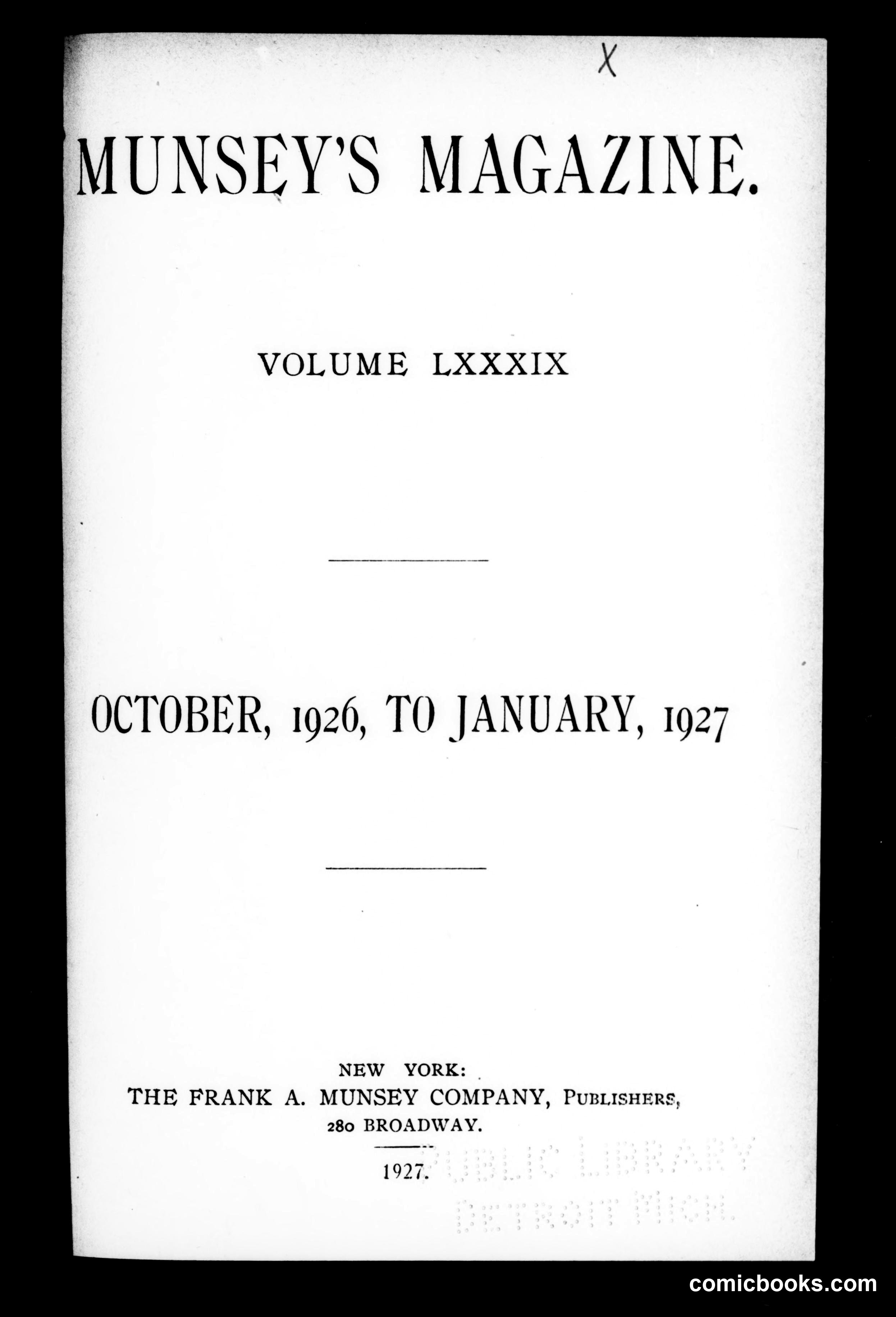Munsey's Magazine, Volume LXXIX