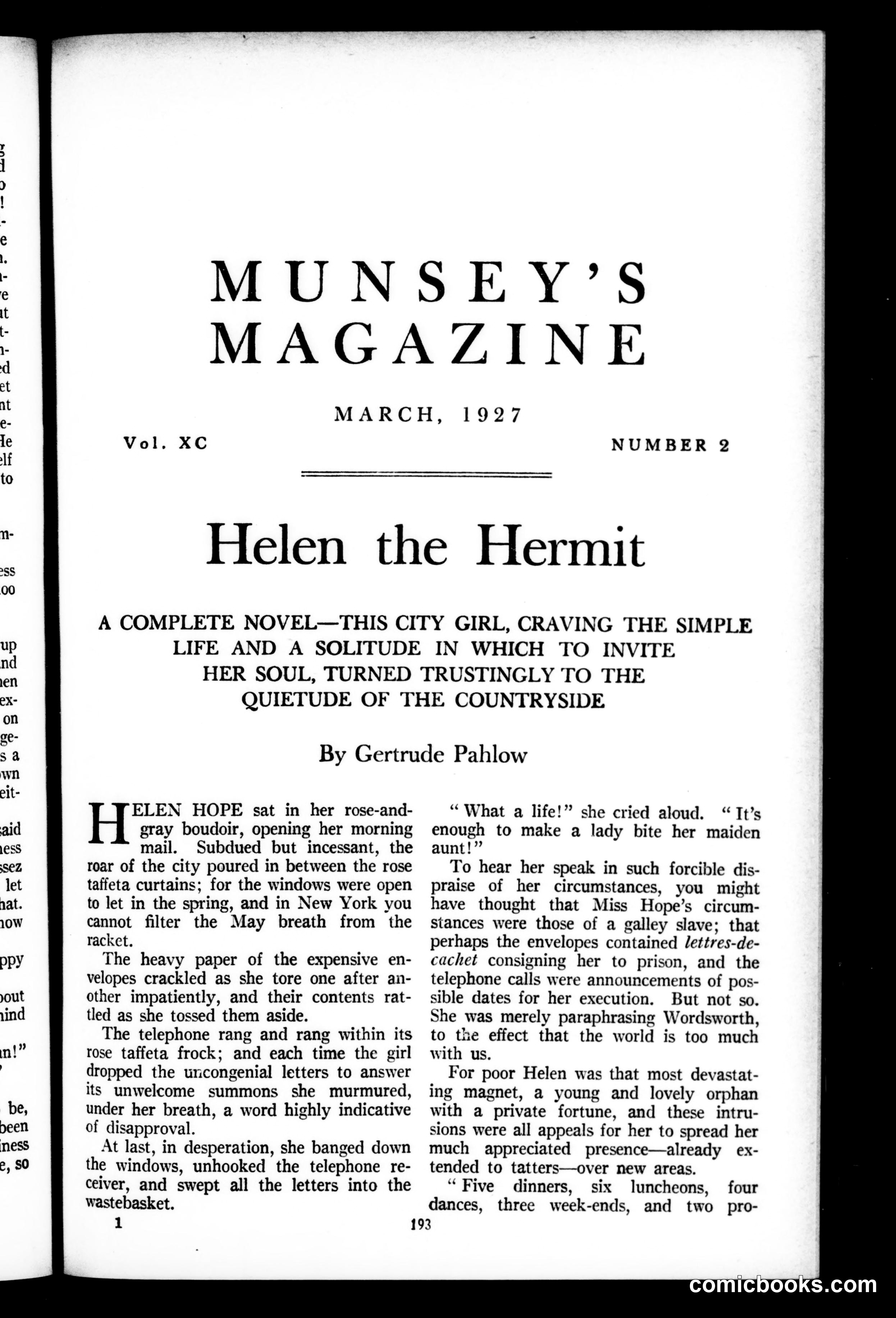 Munsey's Magazine, March 1927