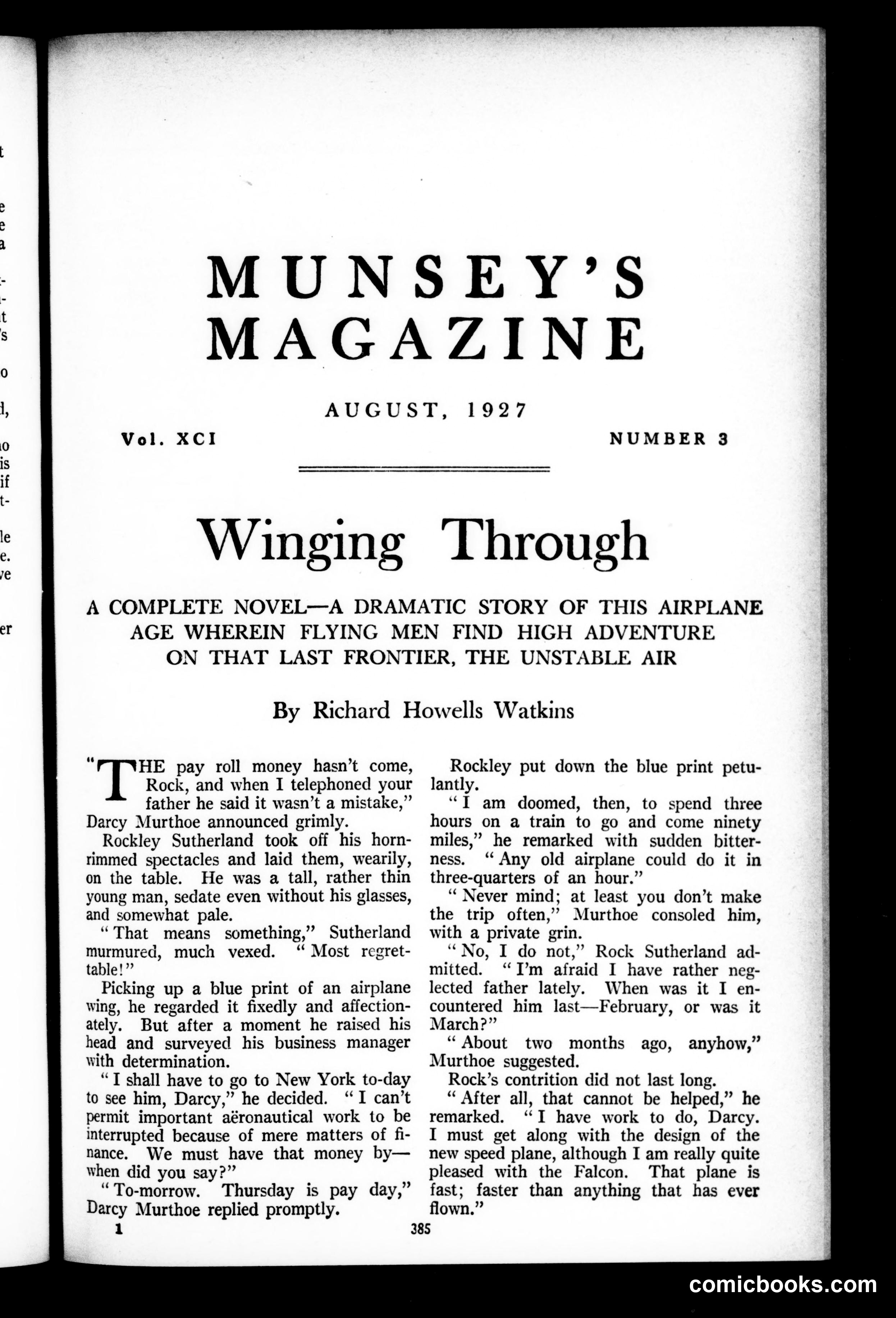 Munsey's Magazine, August 1927