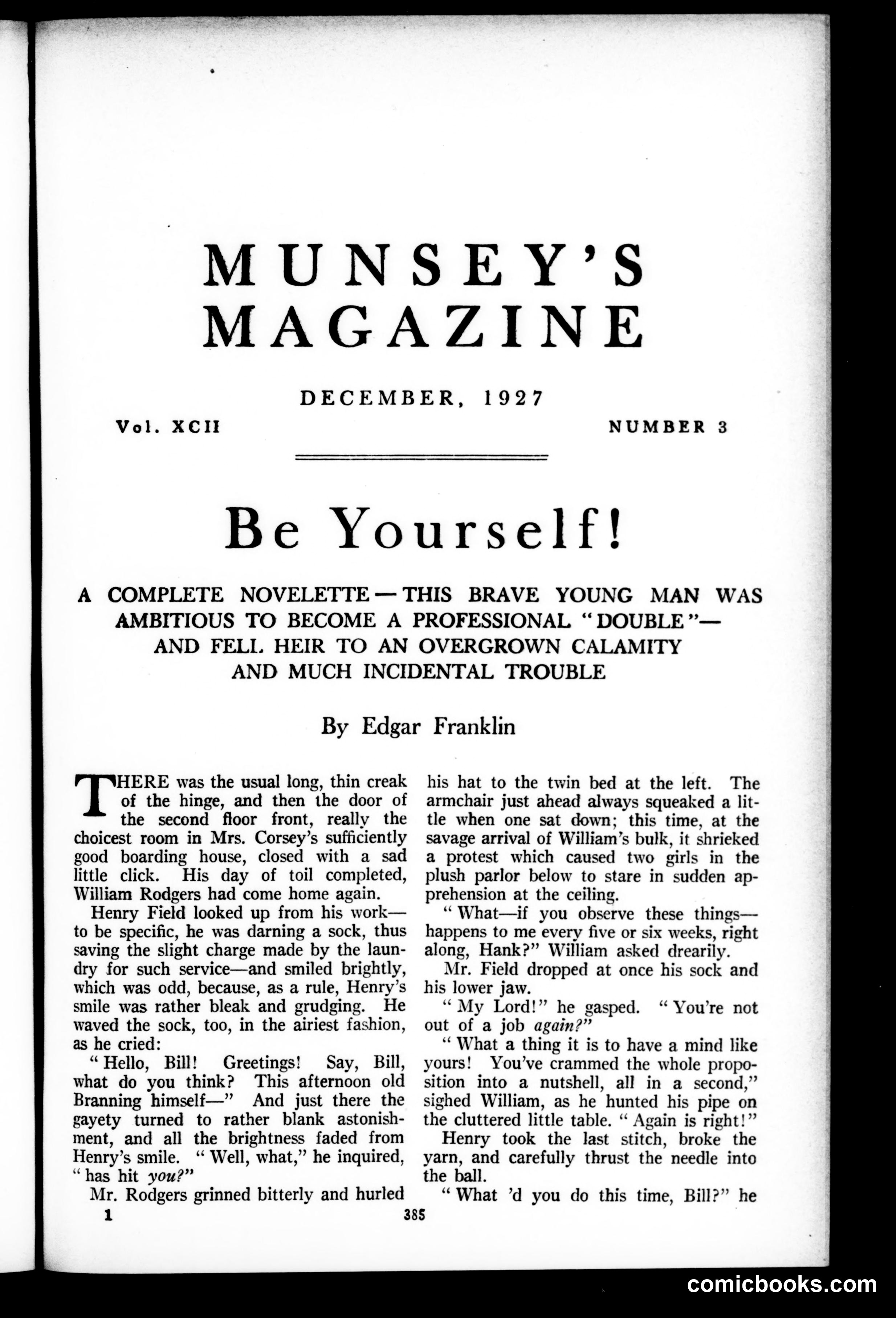 Munsey's Magazine, December 1927