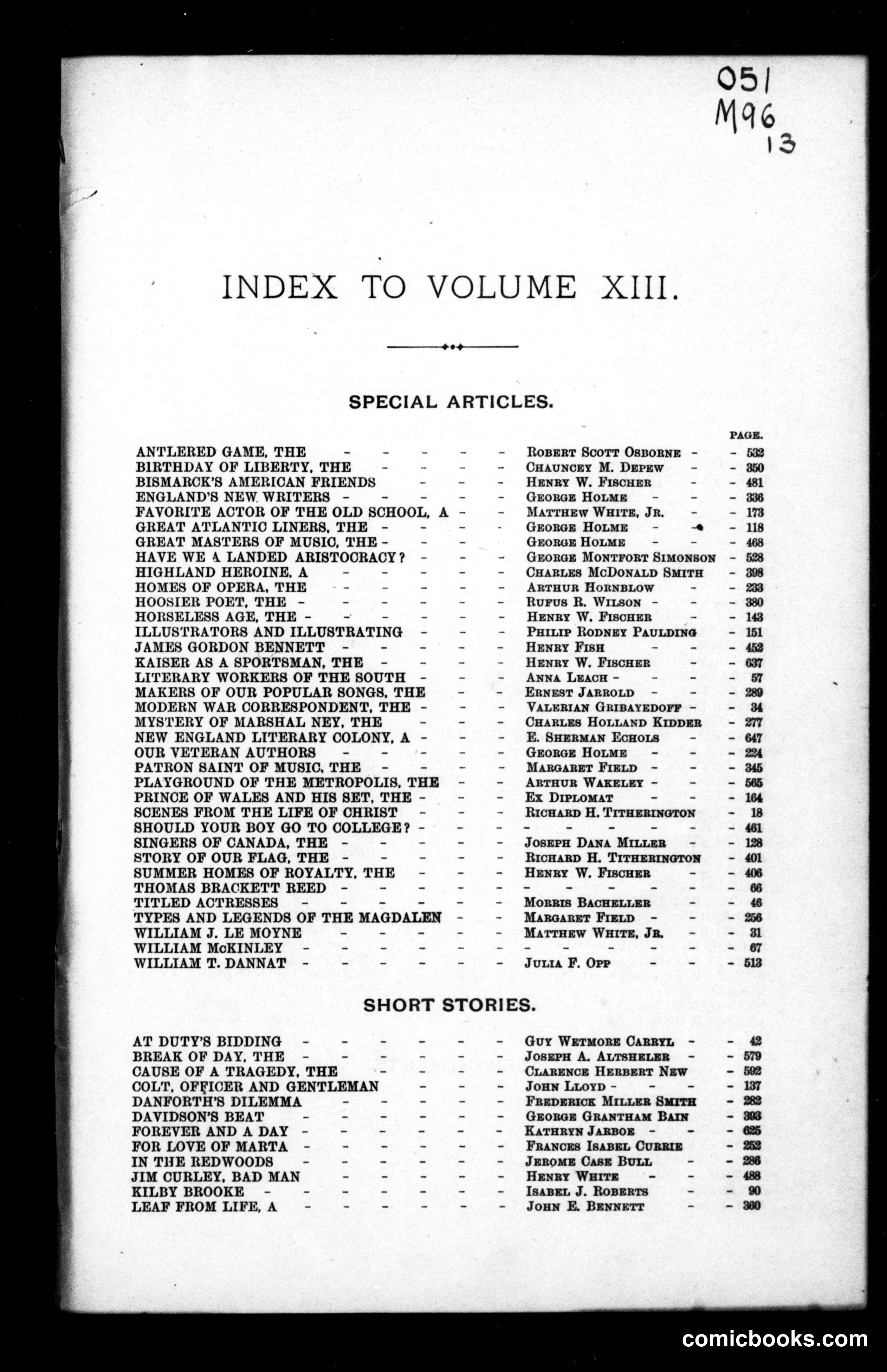 Munsey's Magazine, Volume XIII