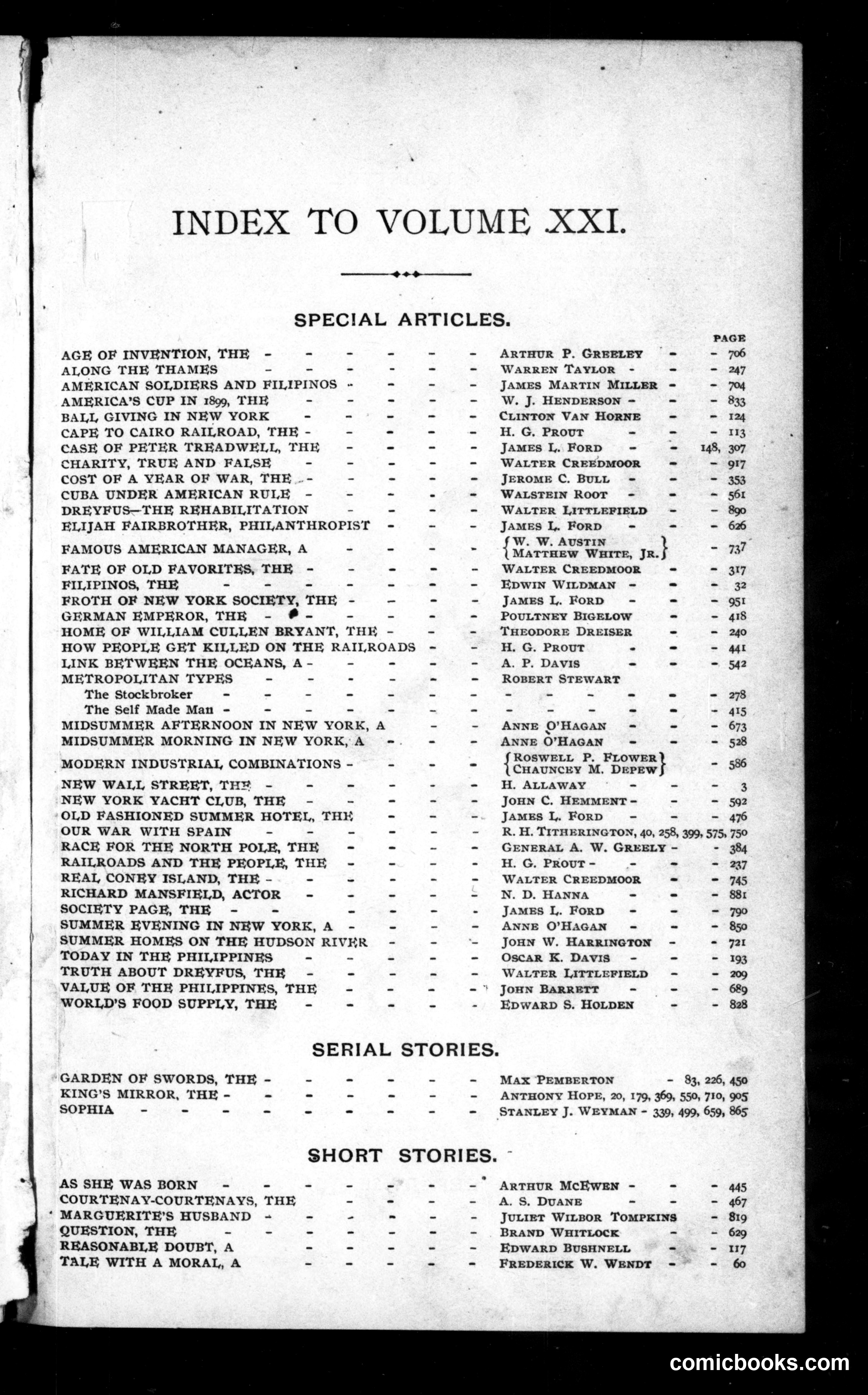 Munsey's Magazine, Volume XXI (1899)