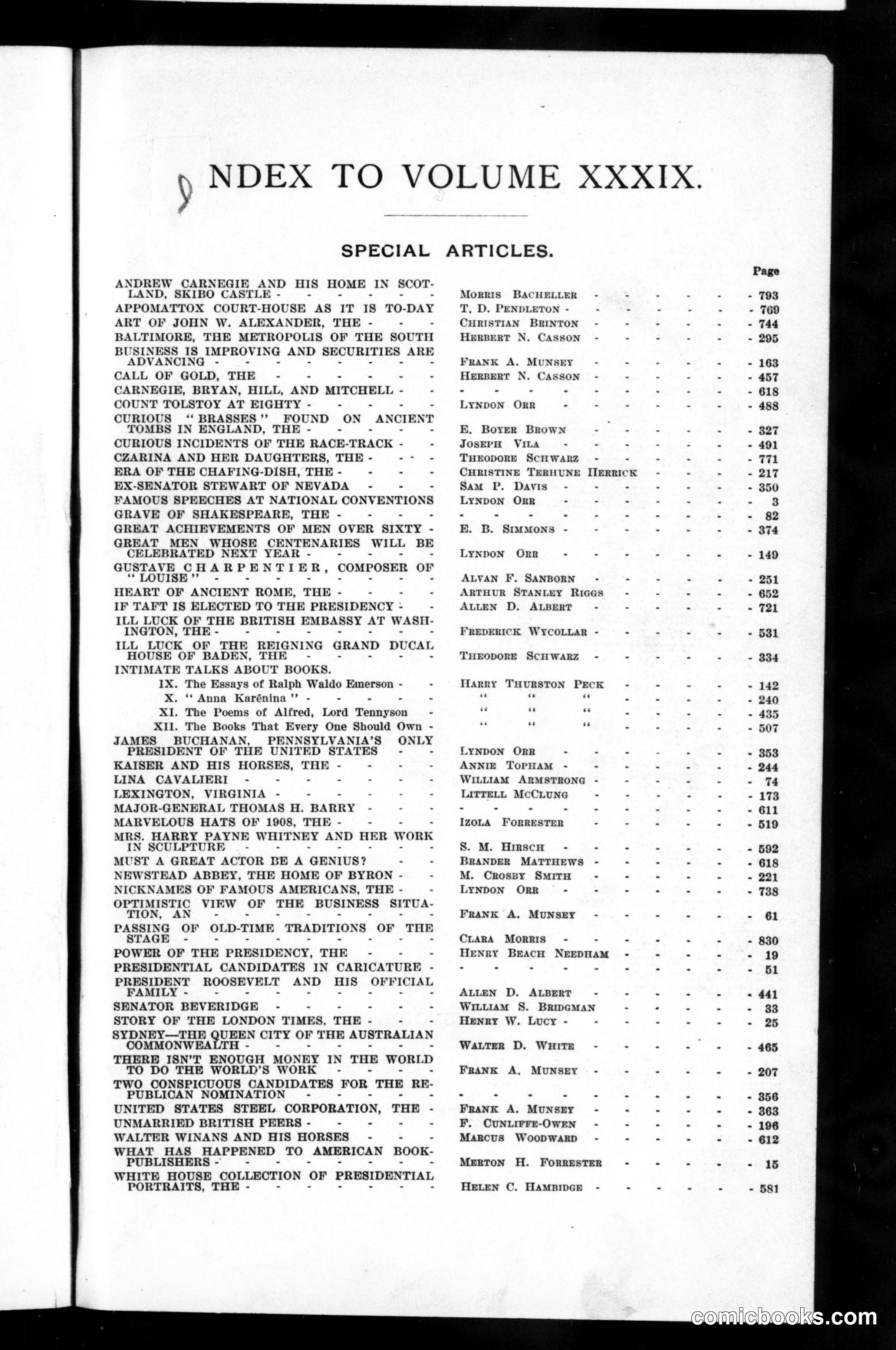 Munsey's Magazine, Volume XXXIX (1908)