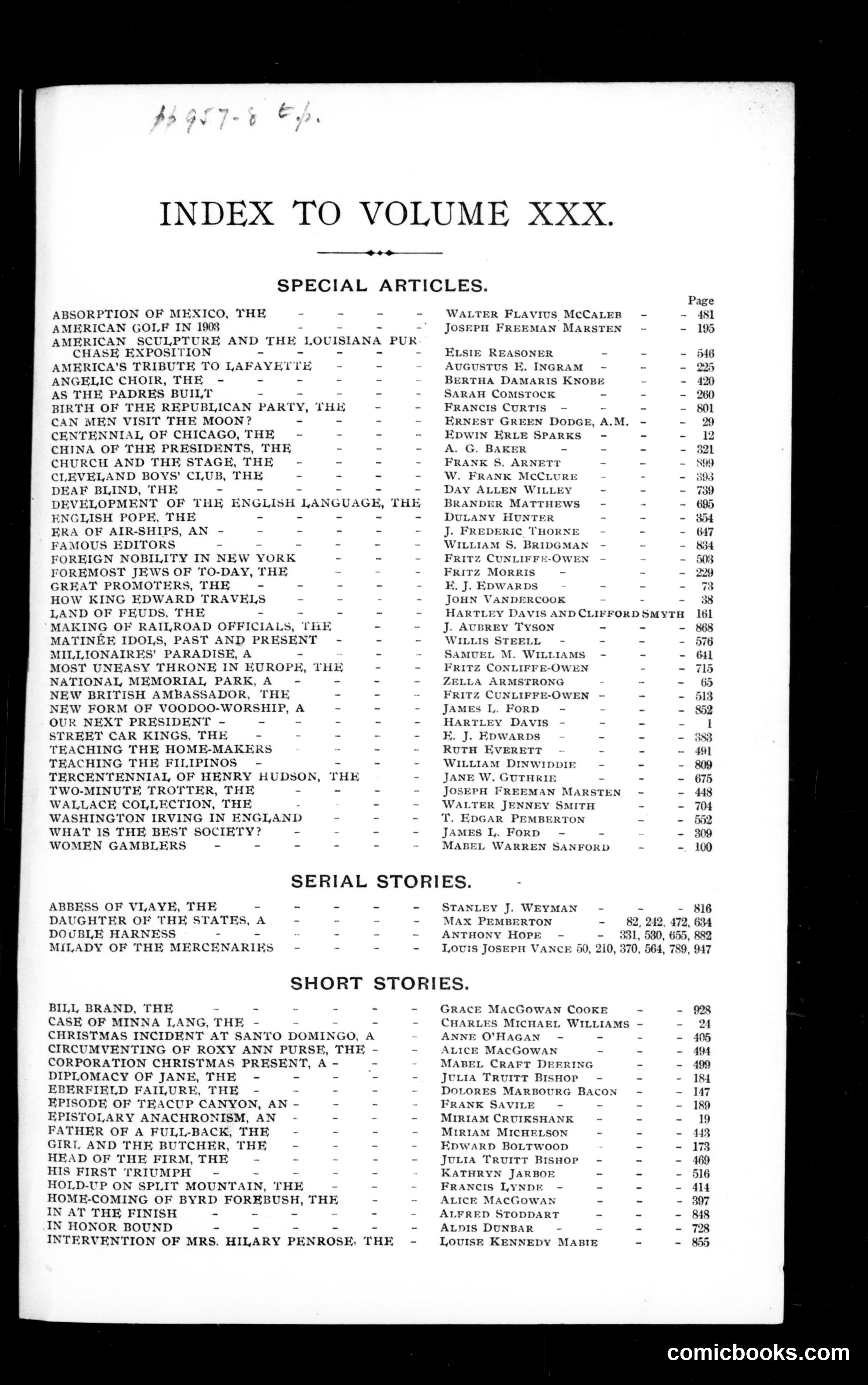 Munsey's Magazine, Volume XXX