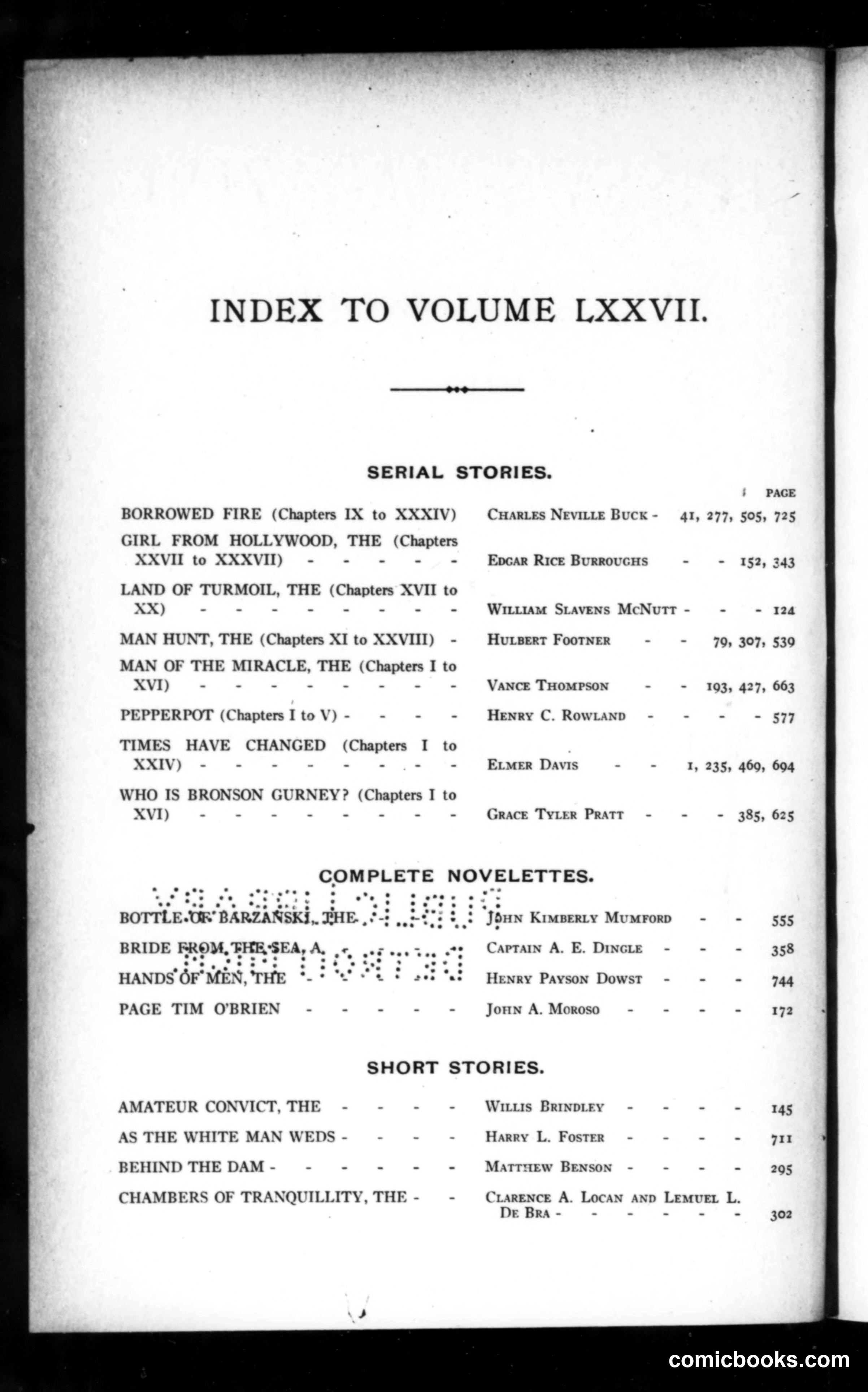 Munsey's Magazine, Volume LXXVII