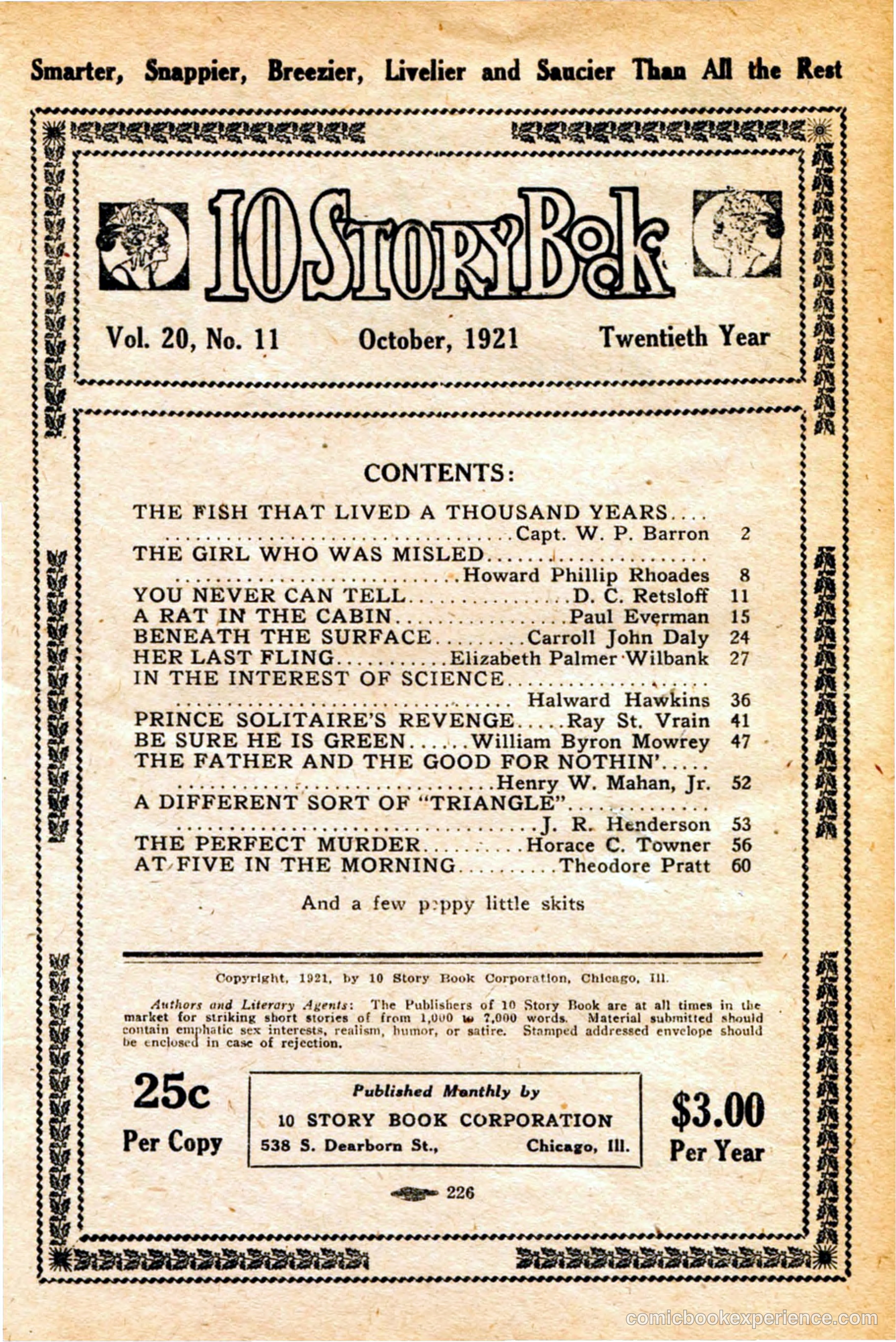 10 Story Book, October 1921 — page 3 of 68