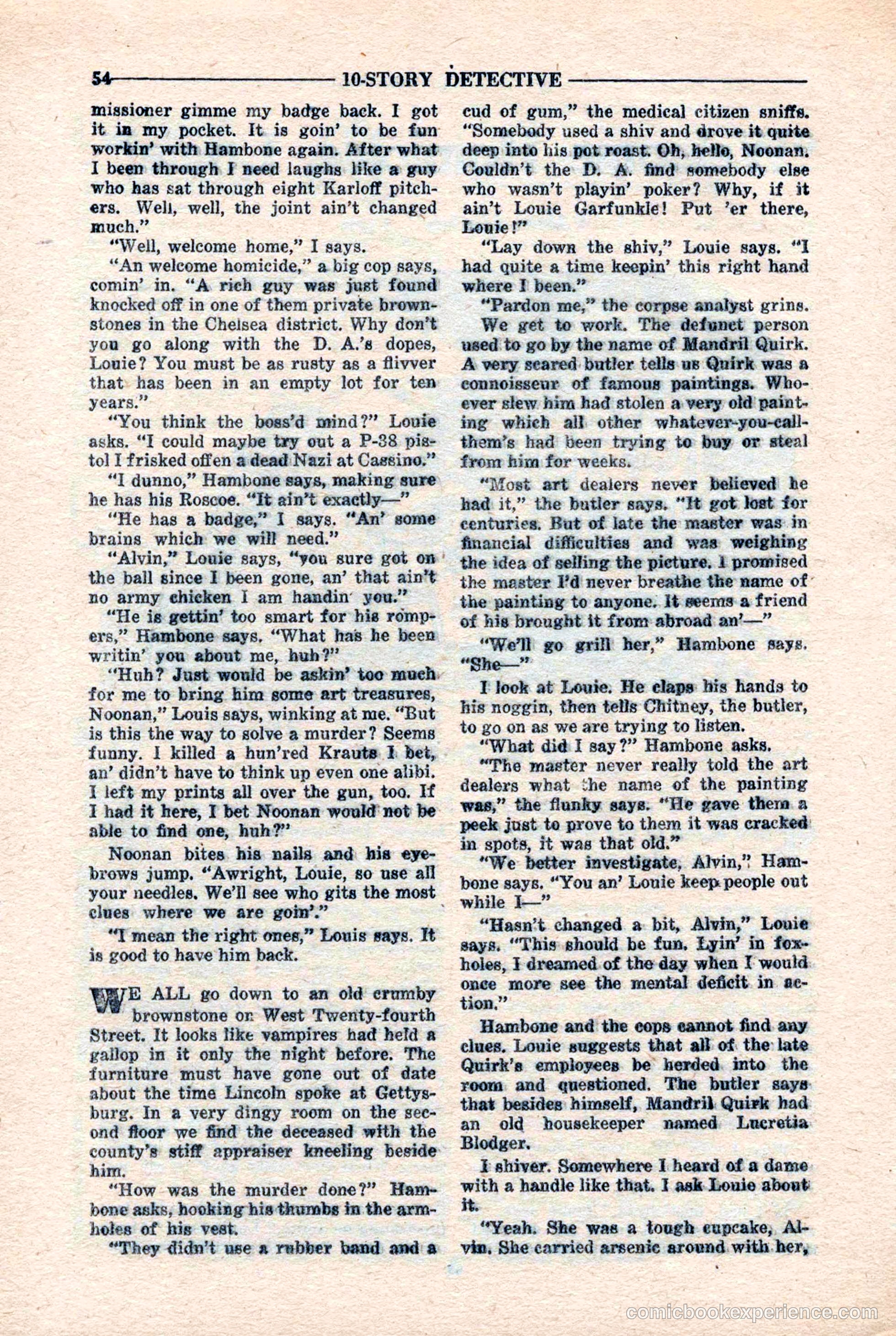 10-Story Detective Magazine, April 1946 — page 56 of 84