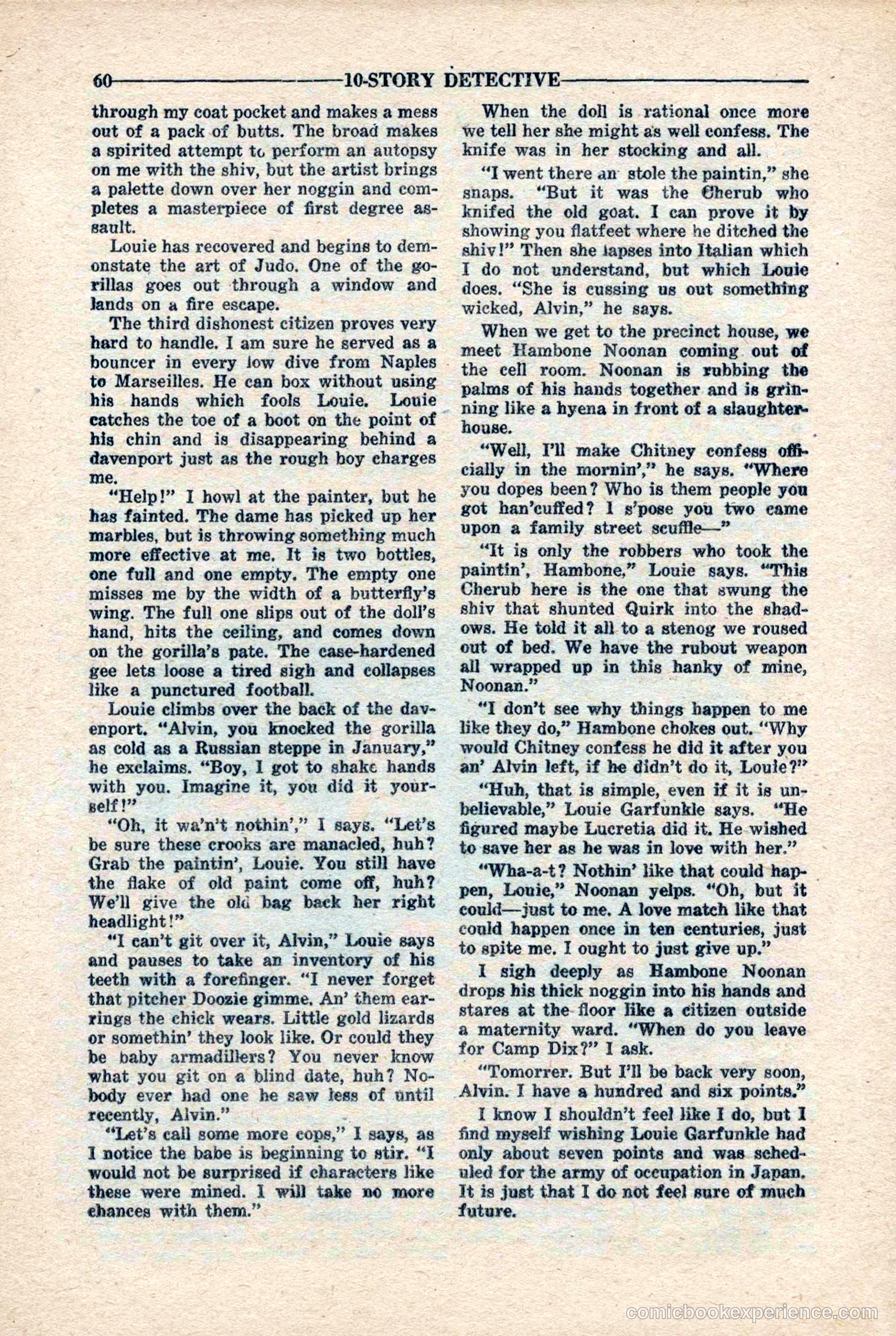 10-Story Detective Magazine, April 1946 — page 62 of 84