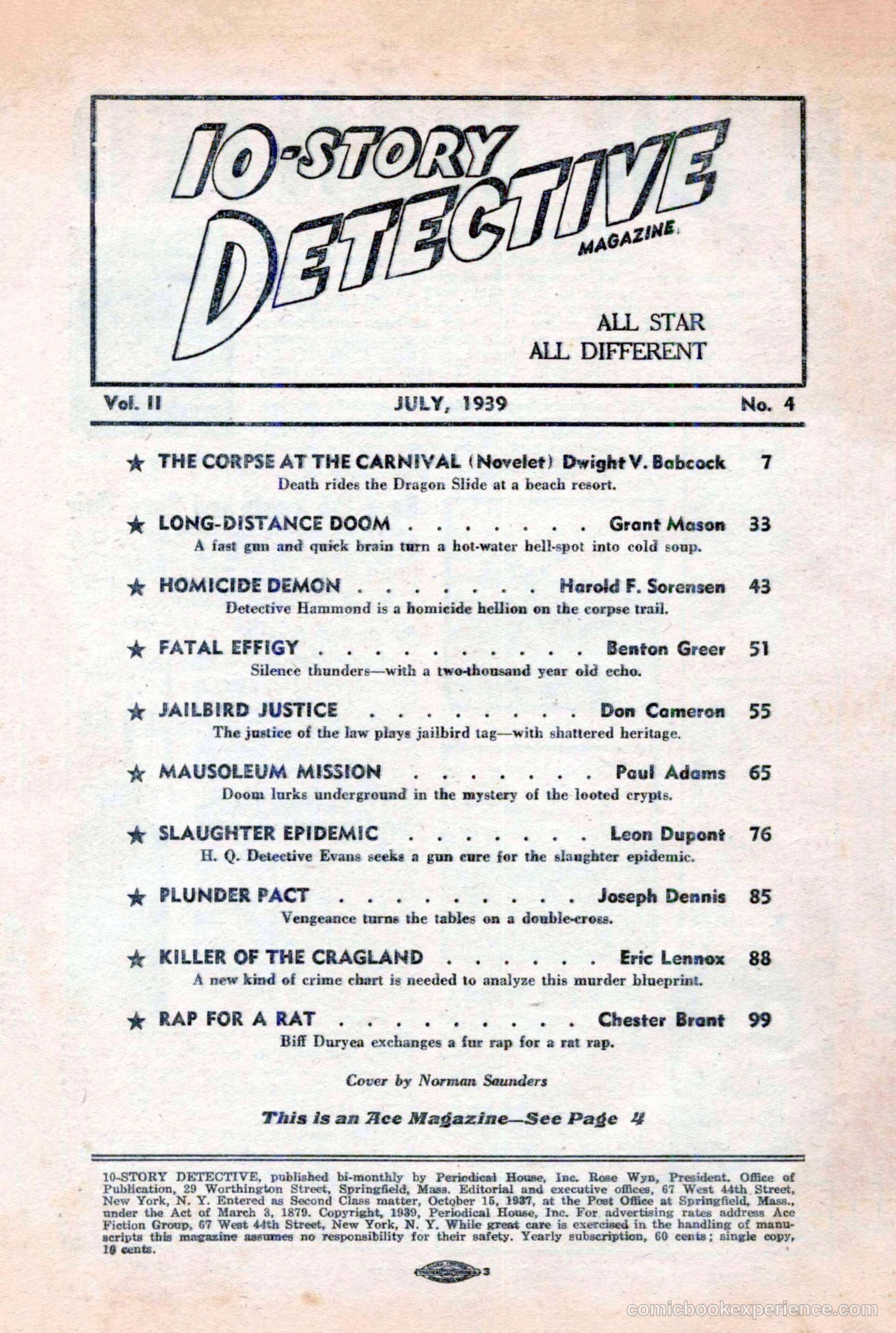 10-Story Detective Magazine Cover — page 4 of 116