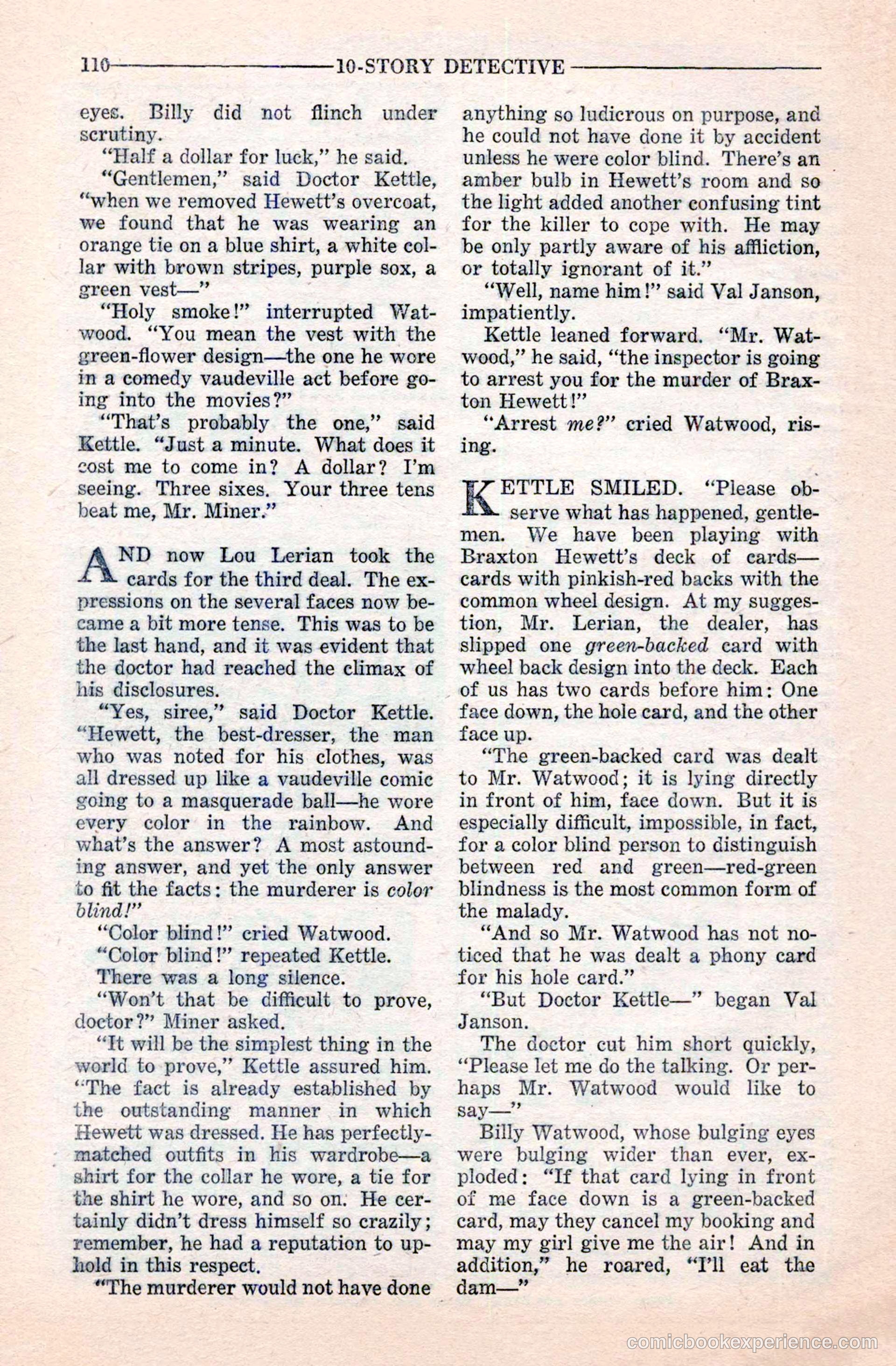 10-Story Detective Magazine Cover — page 112 of 116