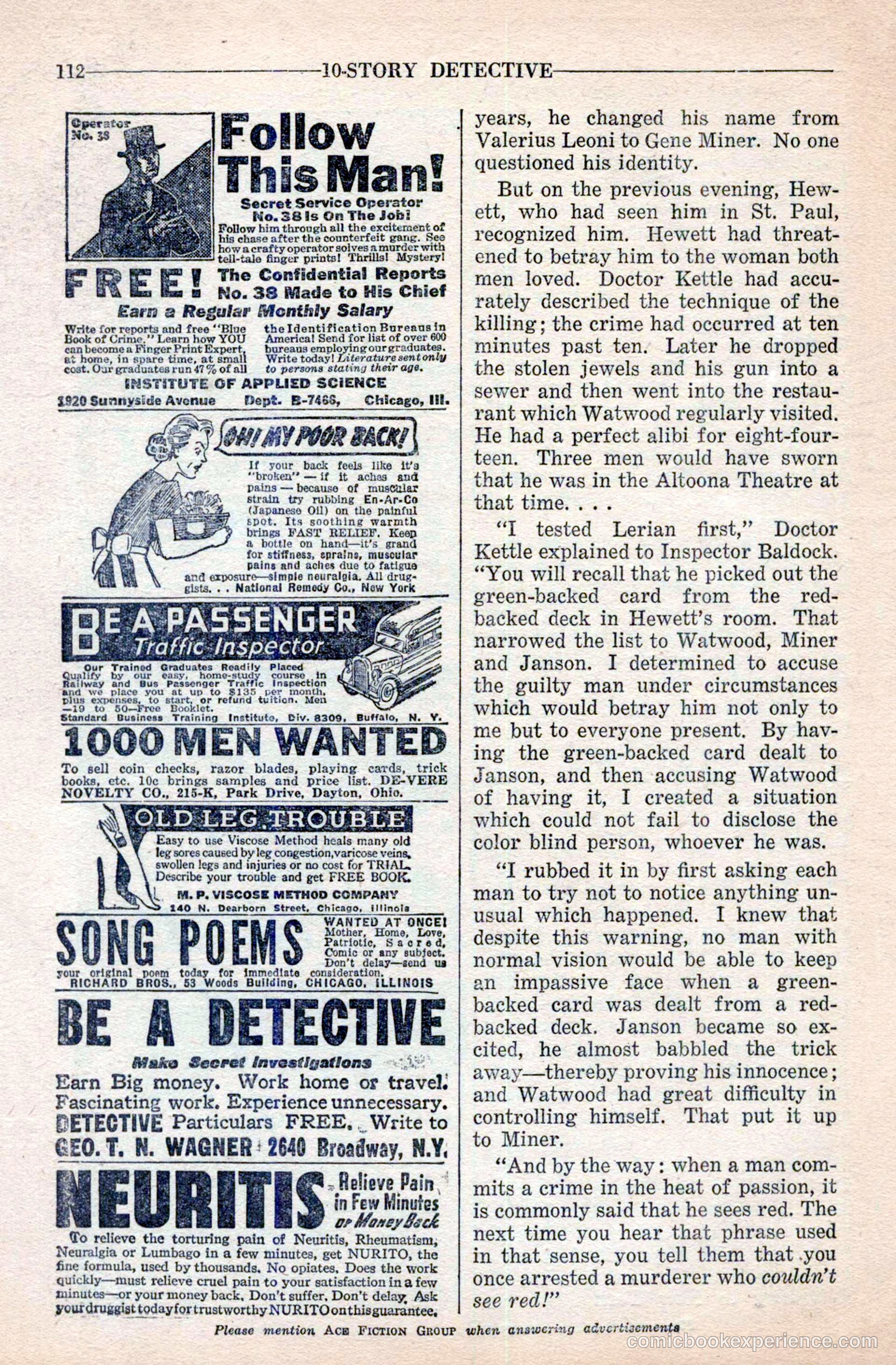 10-Story Detective Magazine Cover — page 114 of 116