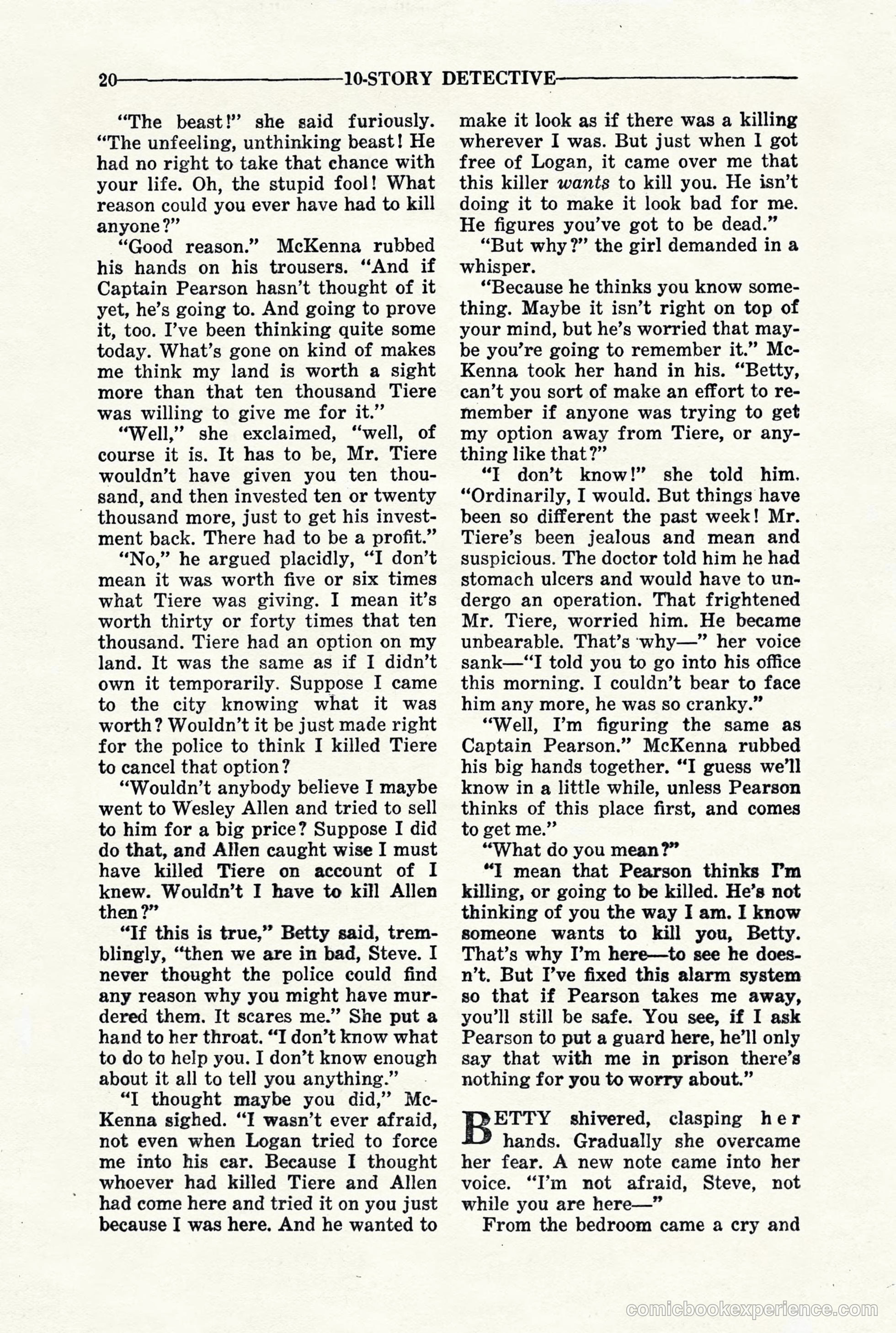 10-Story Detective, March 1941 — page 22 of 116