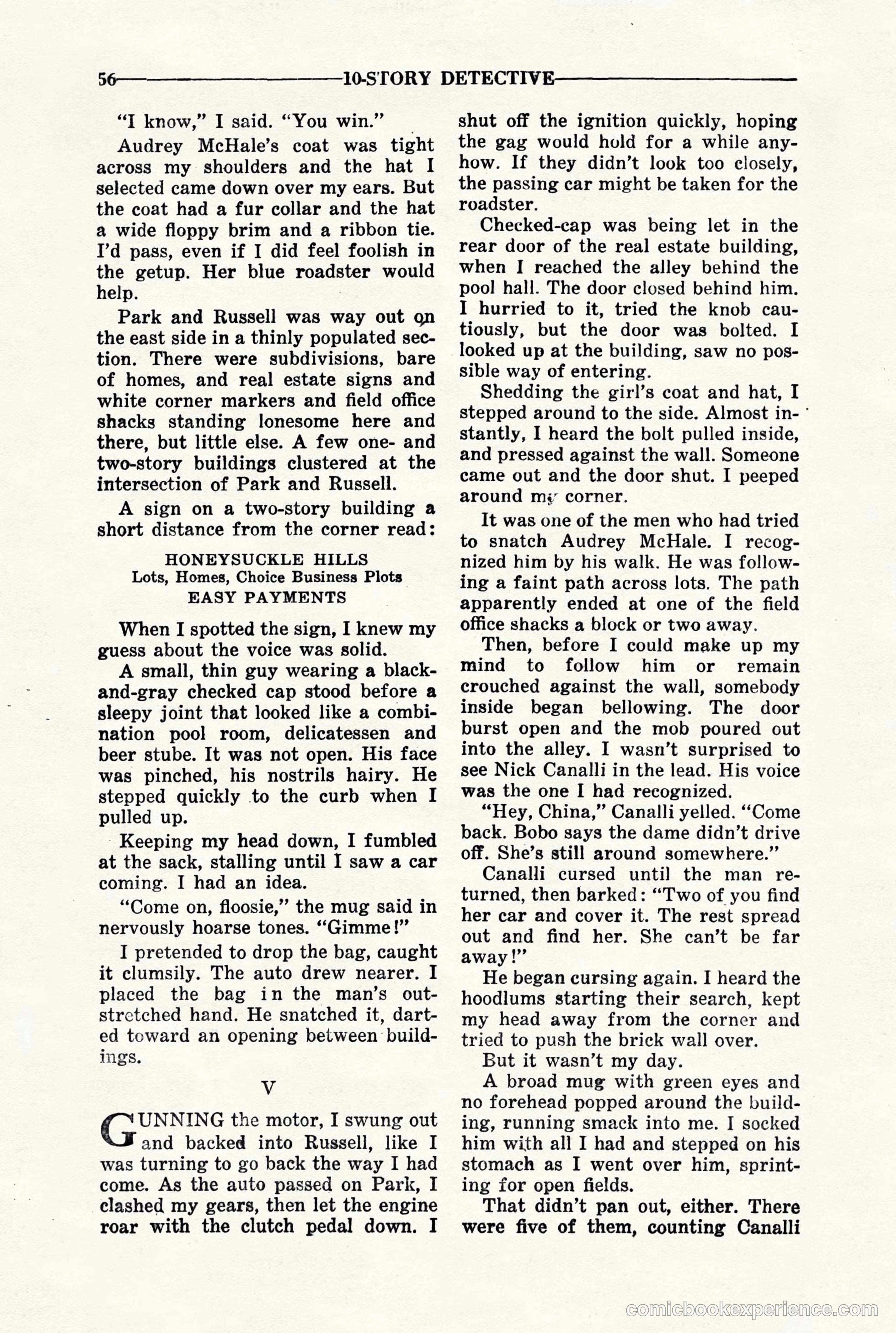 10-Story Detective, March 1941 — page 58 of 116