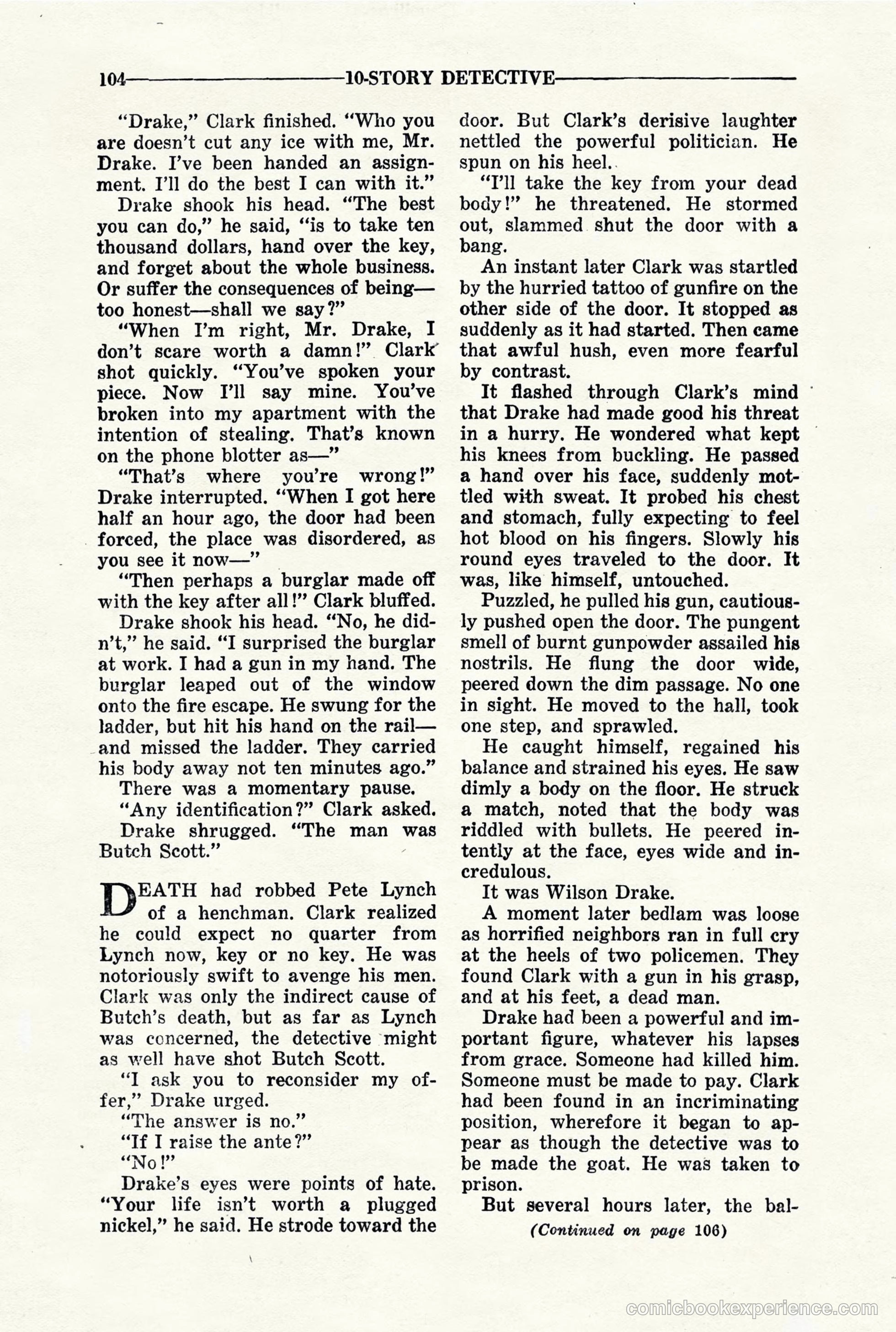 10-Story Detective, March 1941 — page 106 of 116