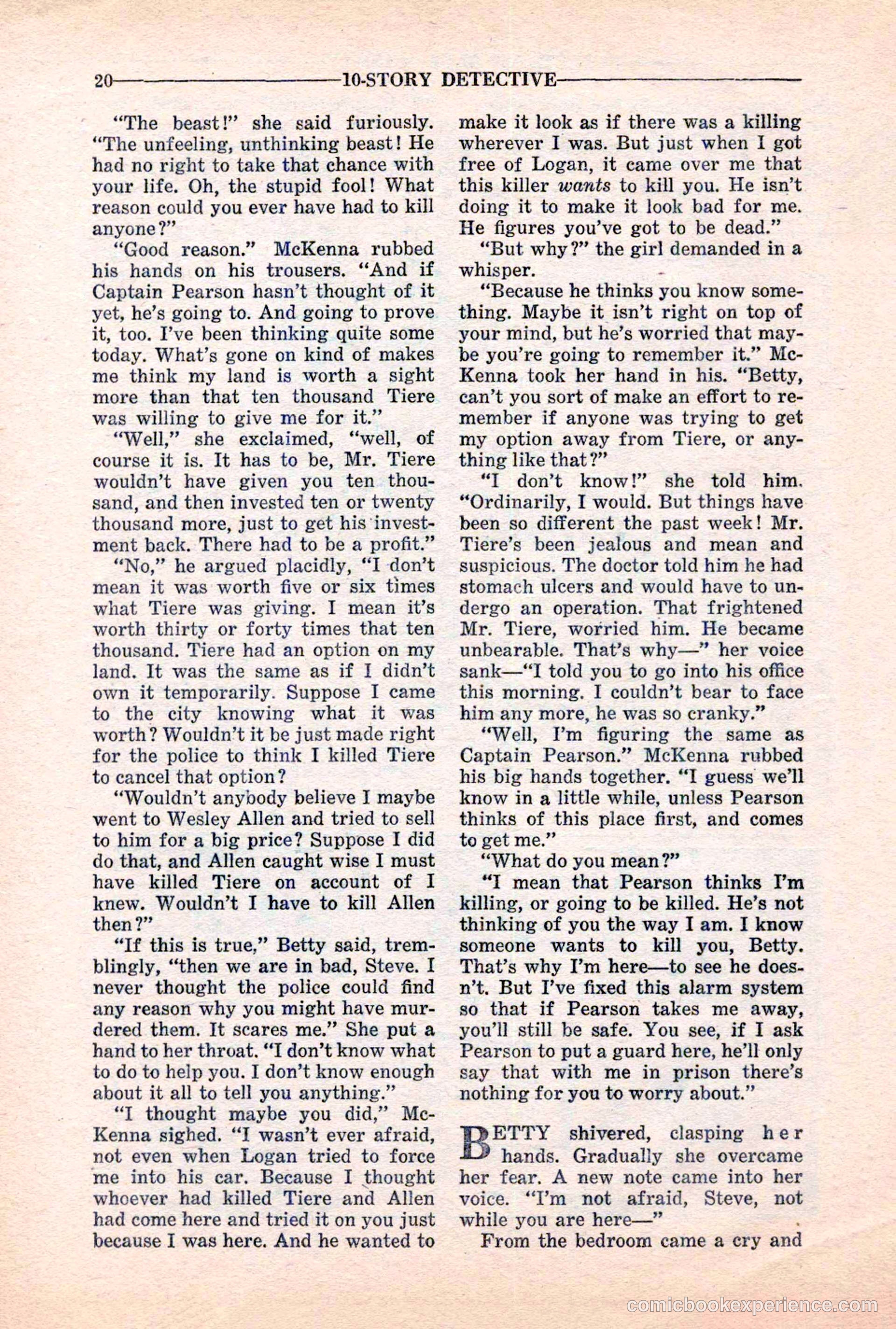 10-Story Detective, March 1941 — page 22 of 116