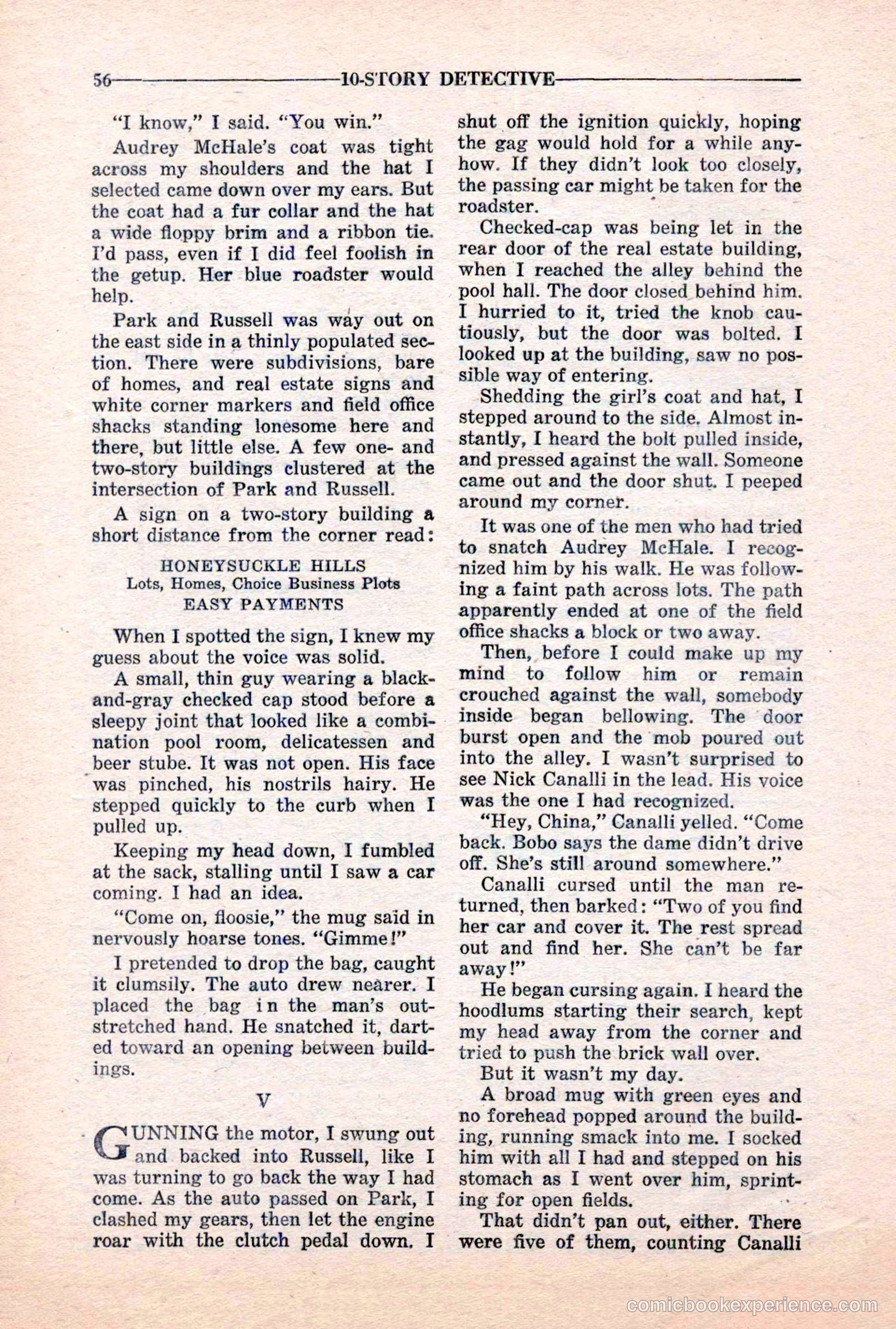 10-Story Detective, March 1941 — page 58 of 116