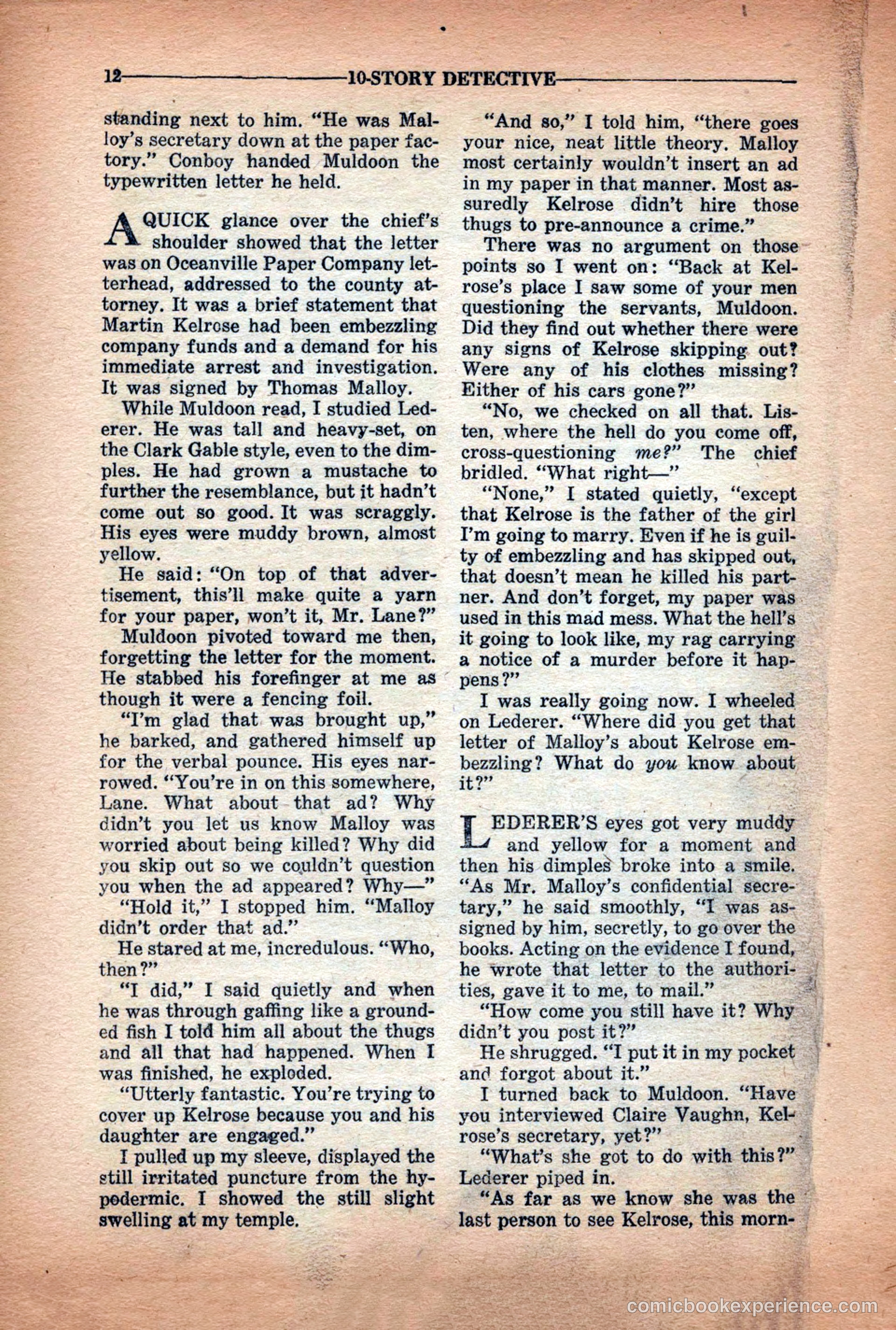 10-Story Detective Magazine Cover — page 14 of 116