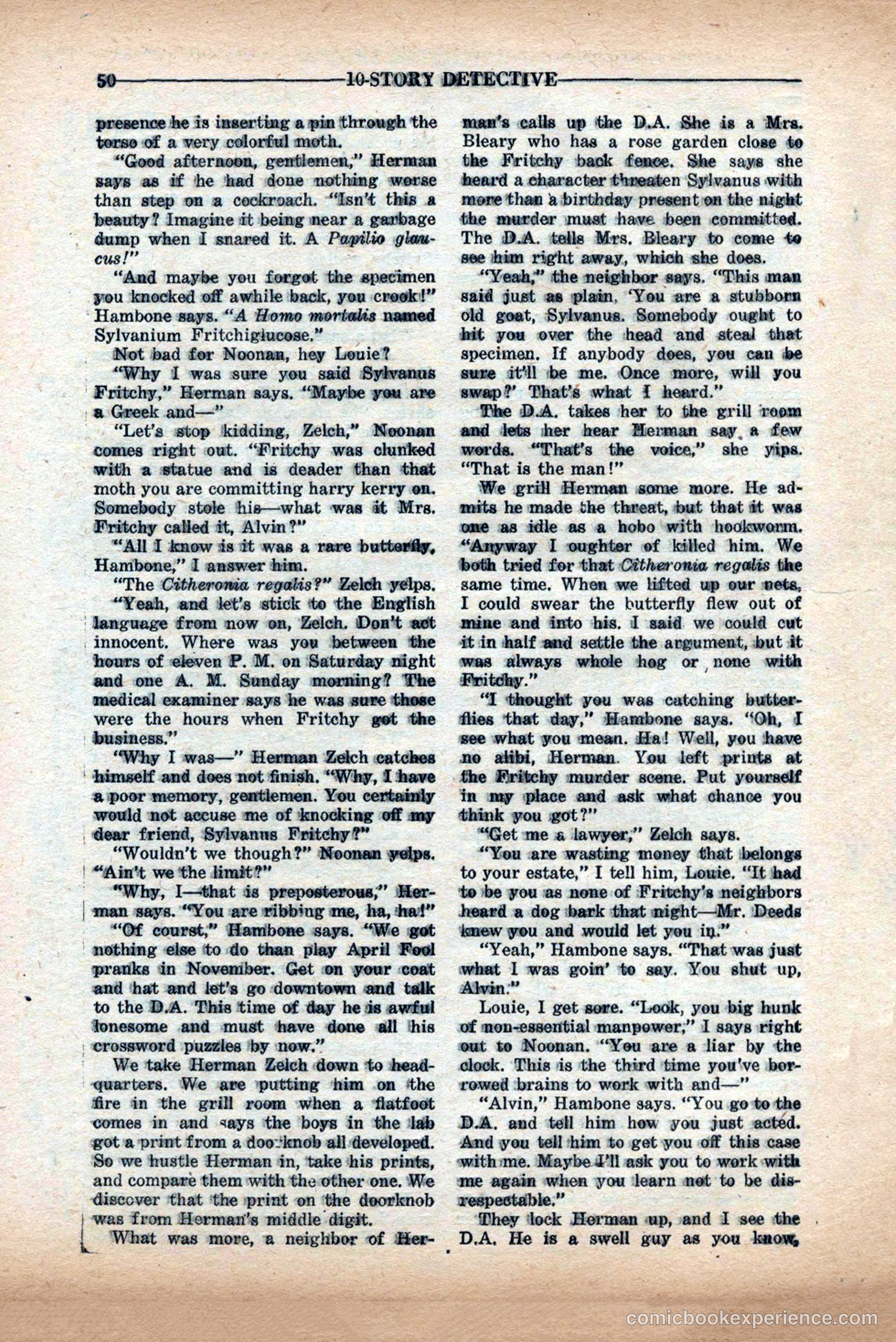 10-Story Detective Magazine Cover — page 52 of 84