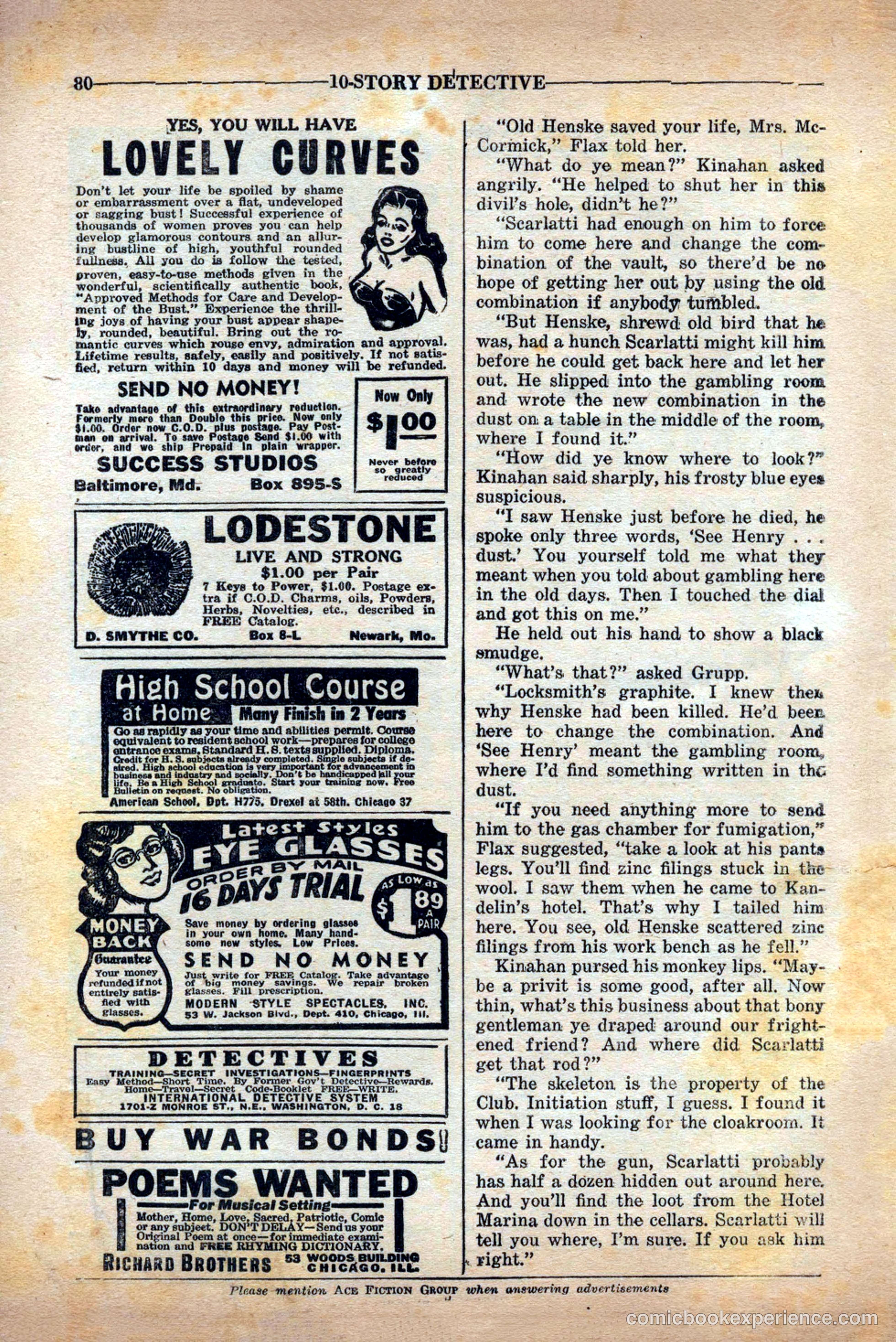 10-Story Detective Magazine Cover — page 82 of 84