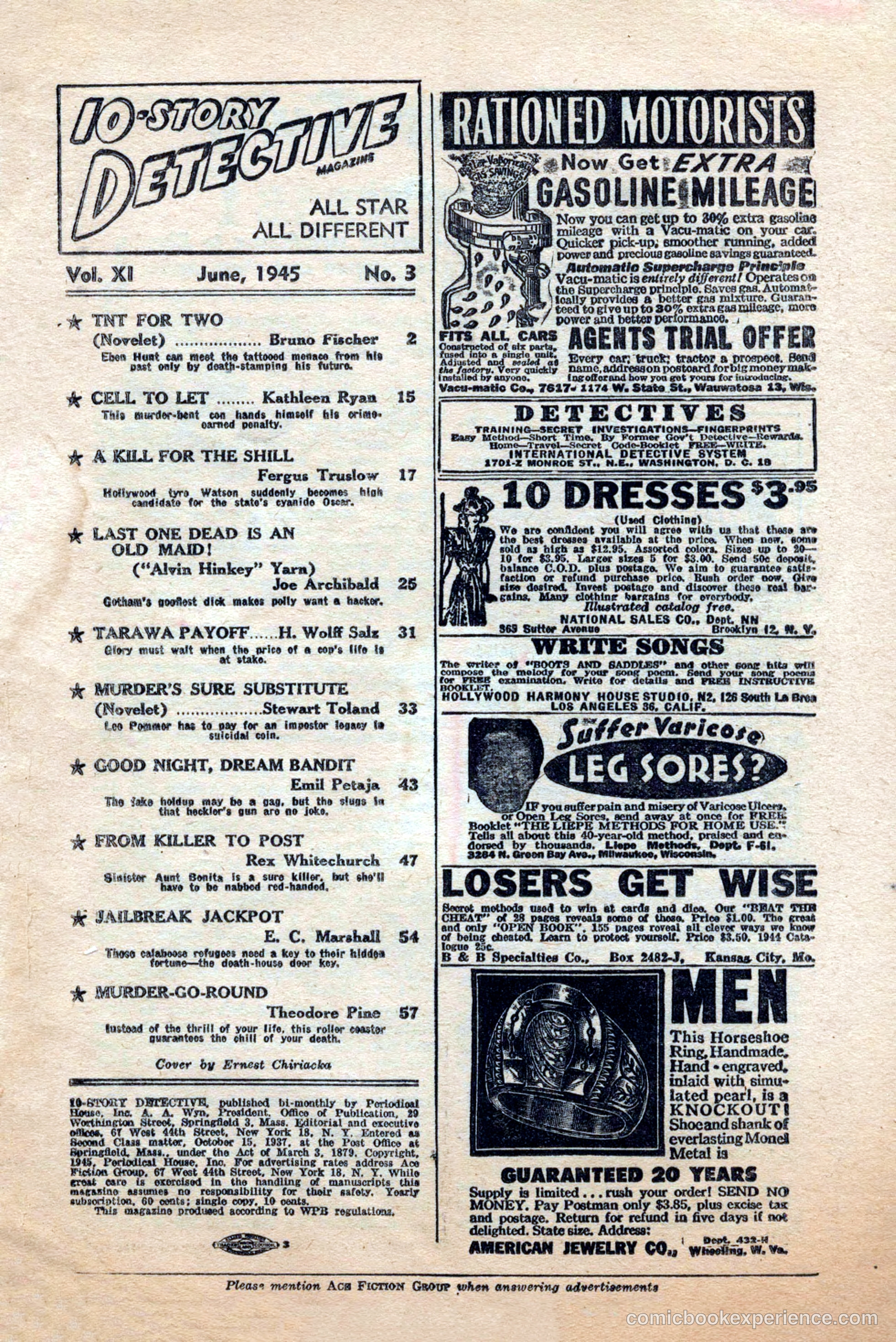 10-Story Detective, June 1945 — page 3 of 68